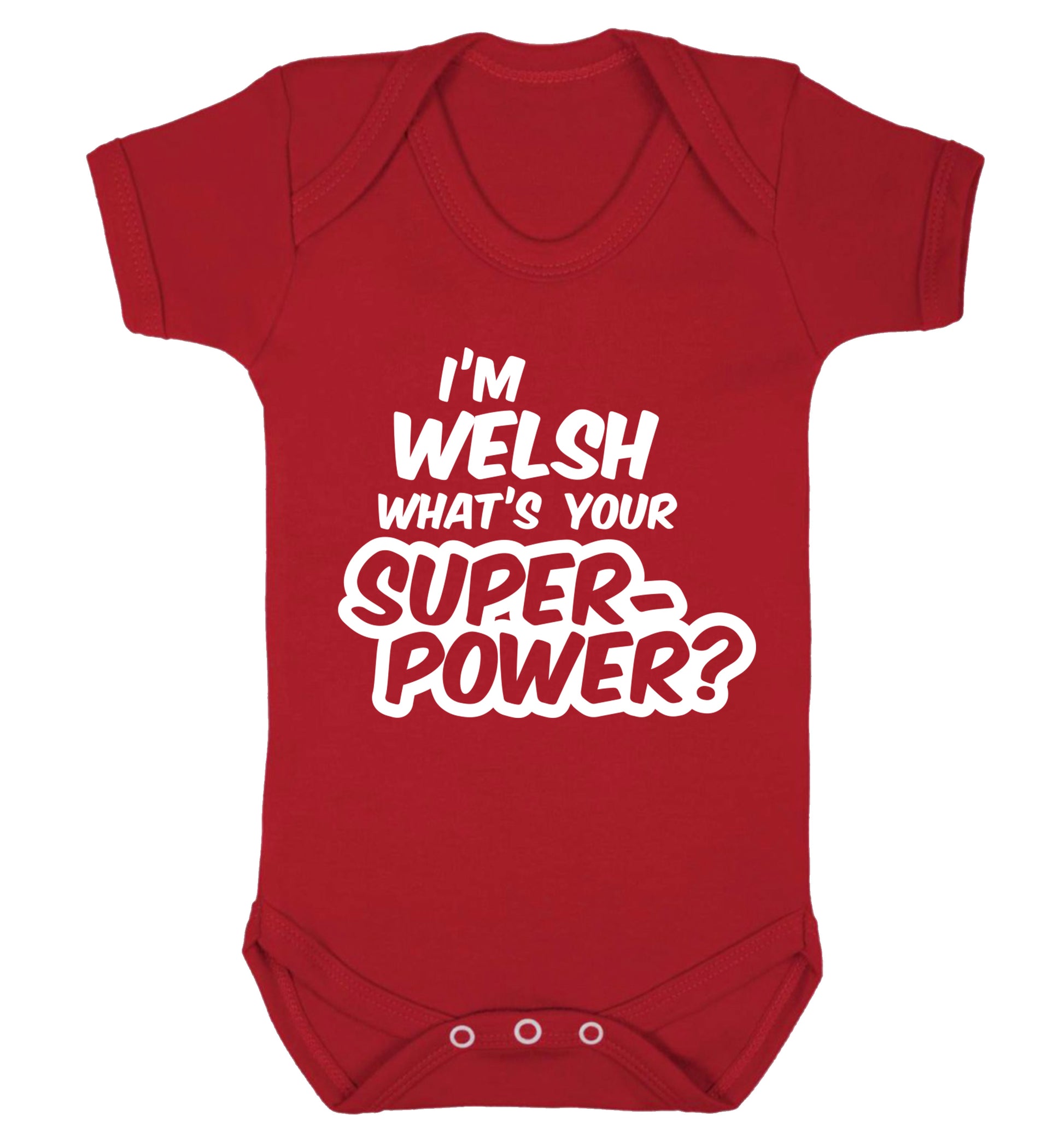 I'm Welsh what's your superpower? Baby Vest red 18-24 months