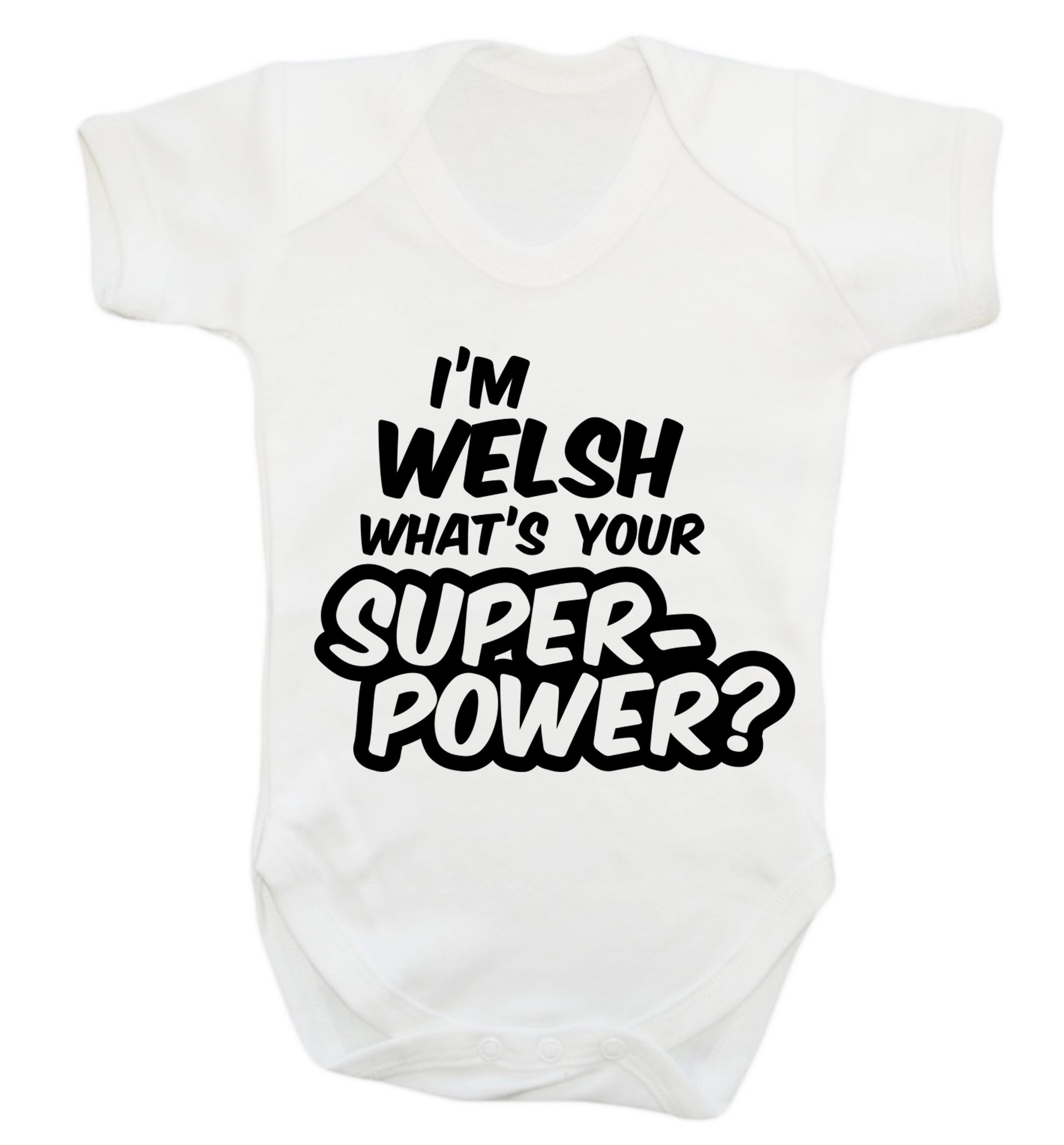 I'm Welsh what's your superpower? Baby Vest white 18-24 months