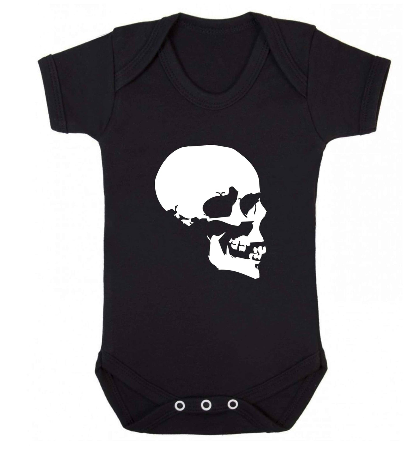 Personalised Skull Halloween baby vest black 18-24 months