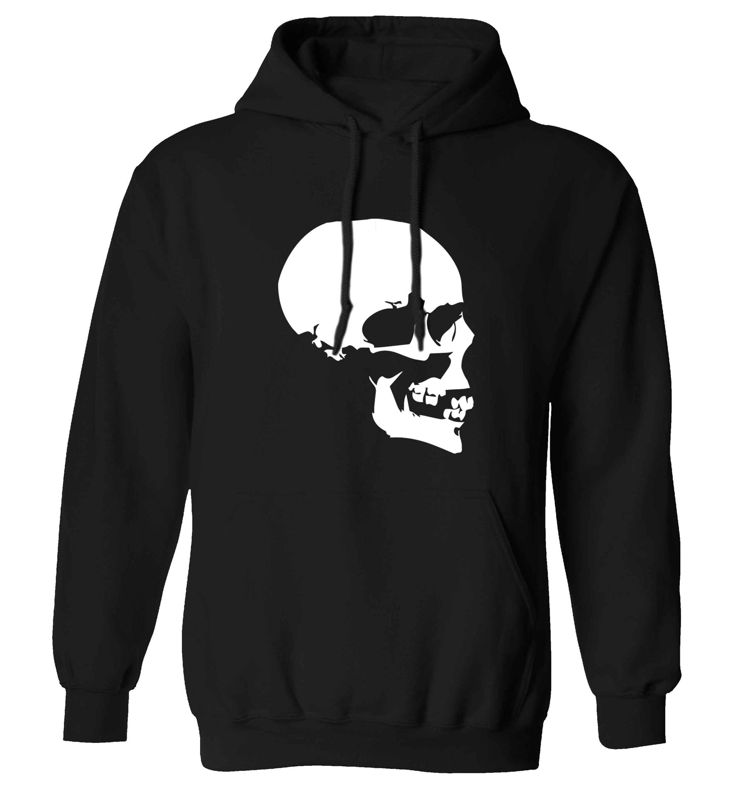 Personalised Skull Halloween adults unisex black hoodie 2XL