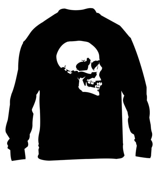 Personalised Skull Halloween children's black sweater 12-13 Years