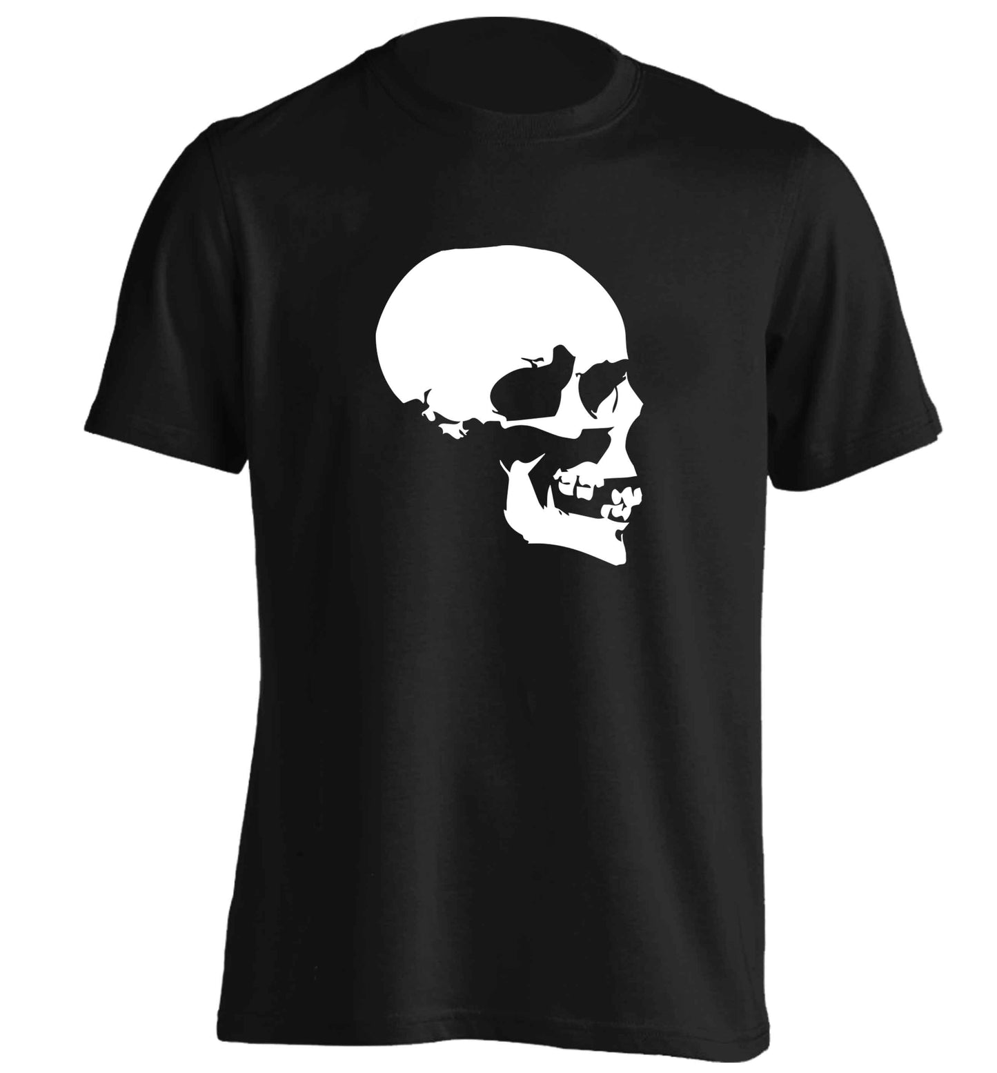 Personalised Skull Halloween adults unisex black Tshirt 2XL
