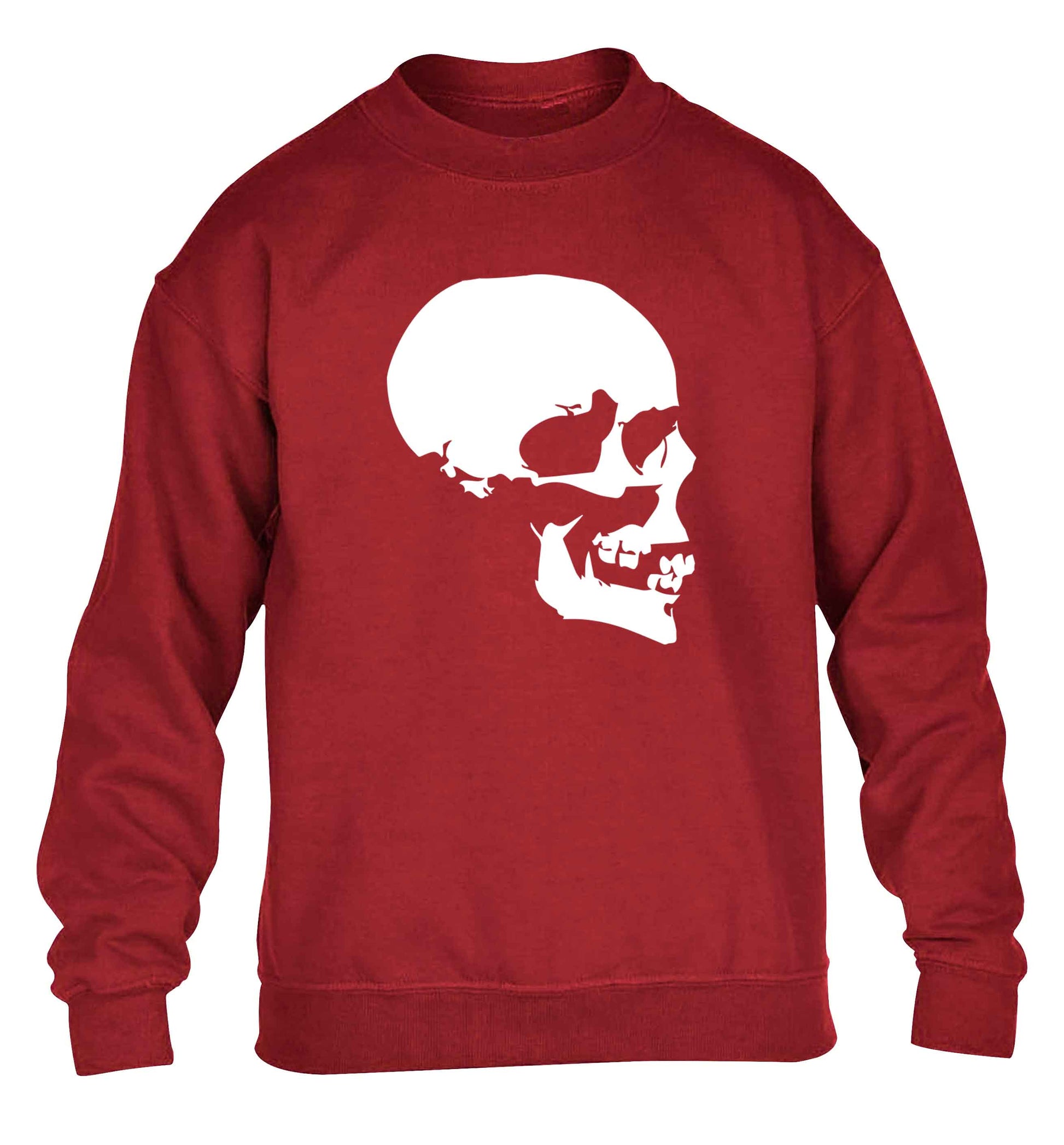 Personalised Skull Halloween children's grey sweater 12-13 Years