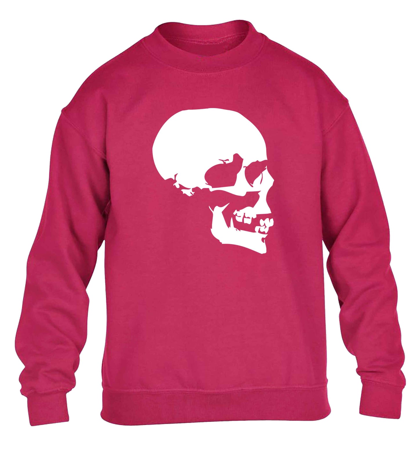 Personalised Skull Halloween children's pink sweater 12-13 Years