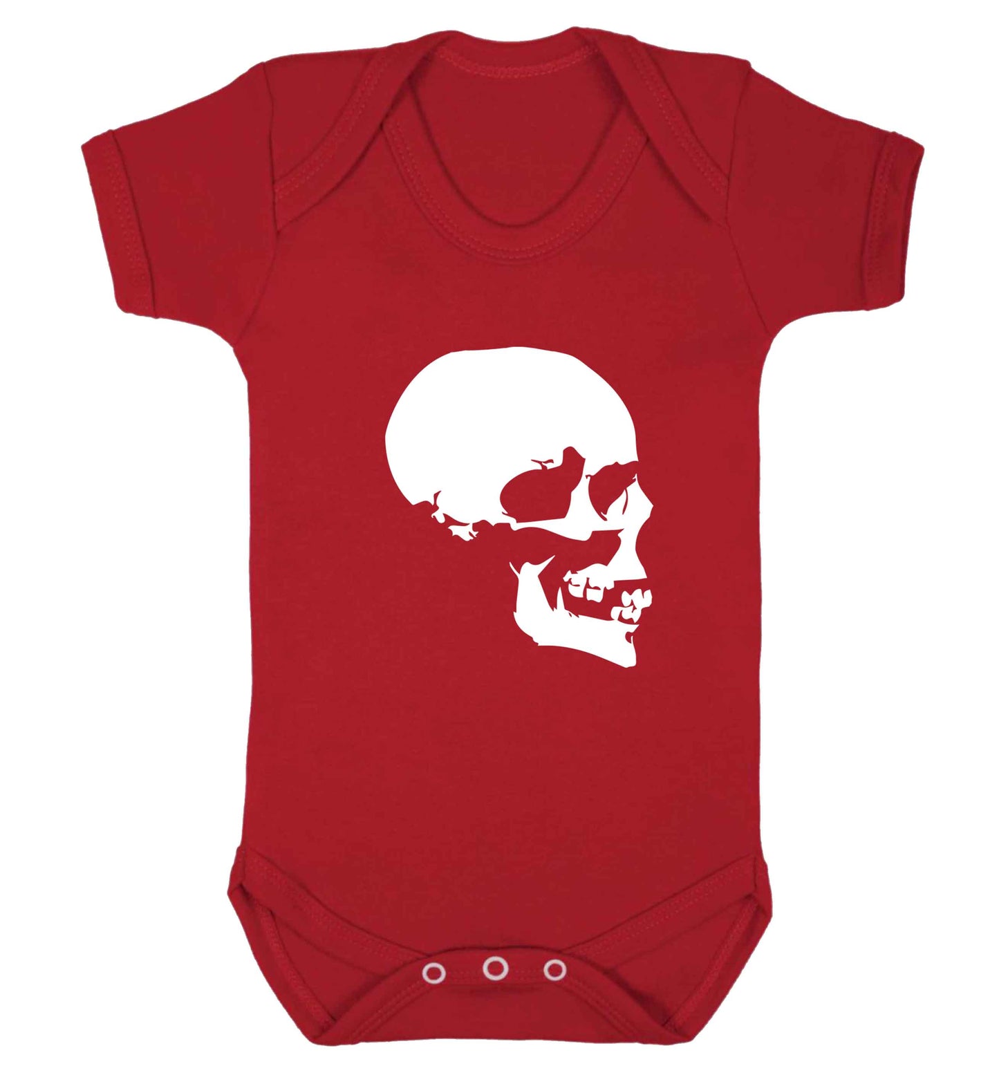 Personalised Skull Halloween baby vest red 18-24 months