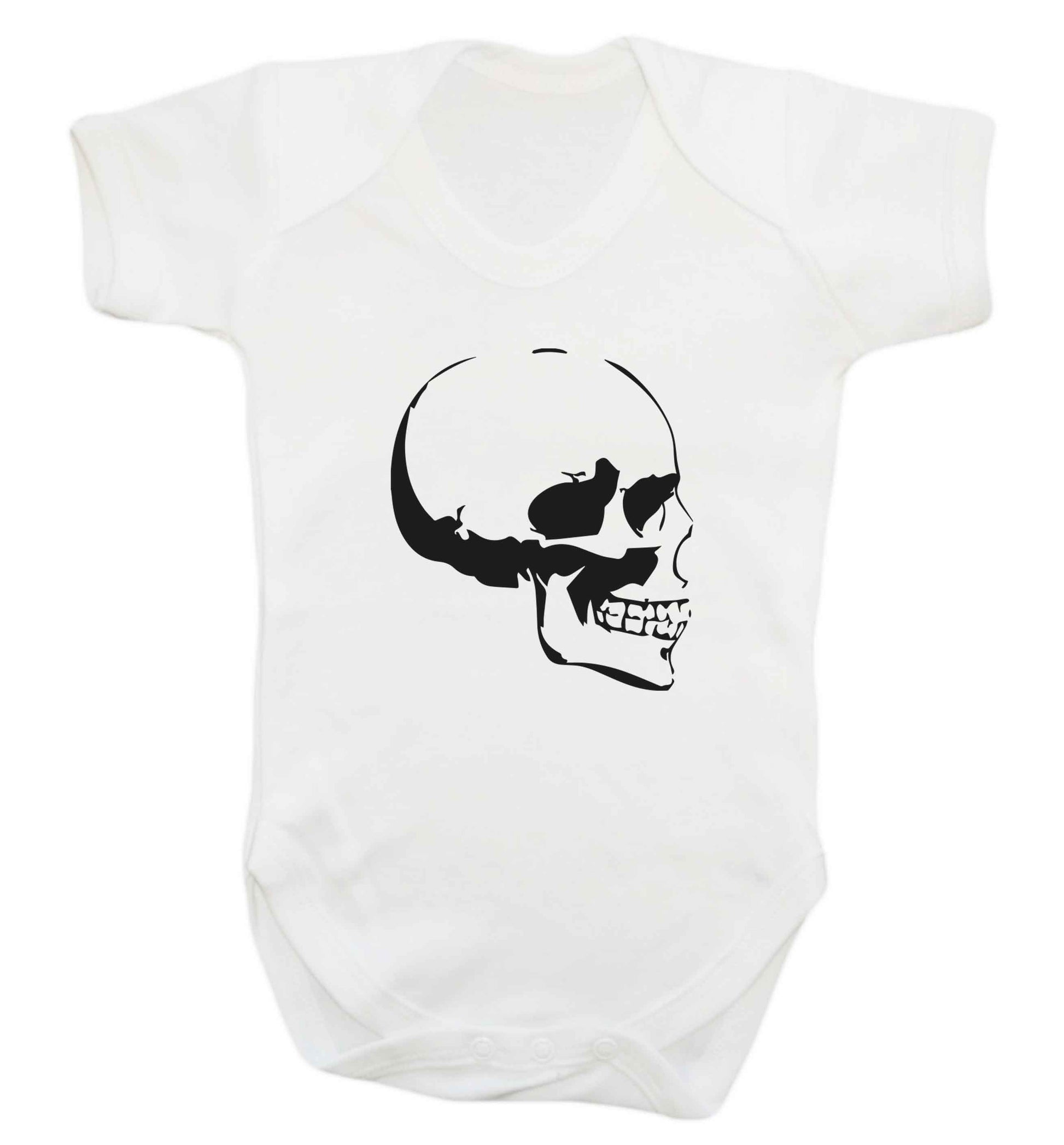 Personalised Skull Halloween baby vest white 18-24 months