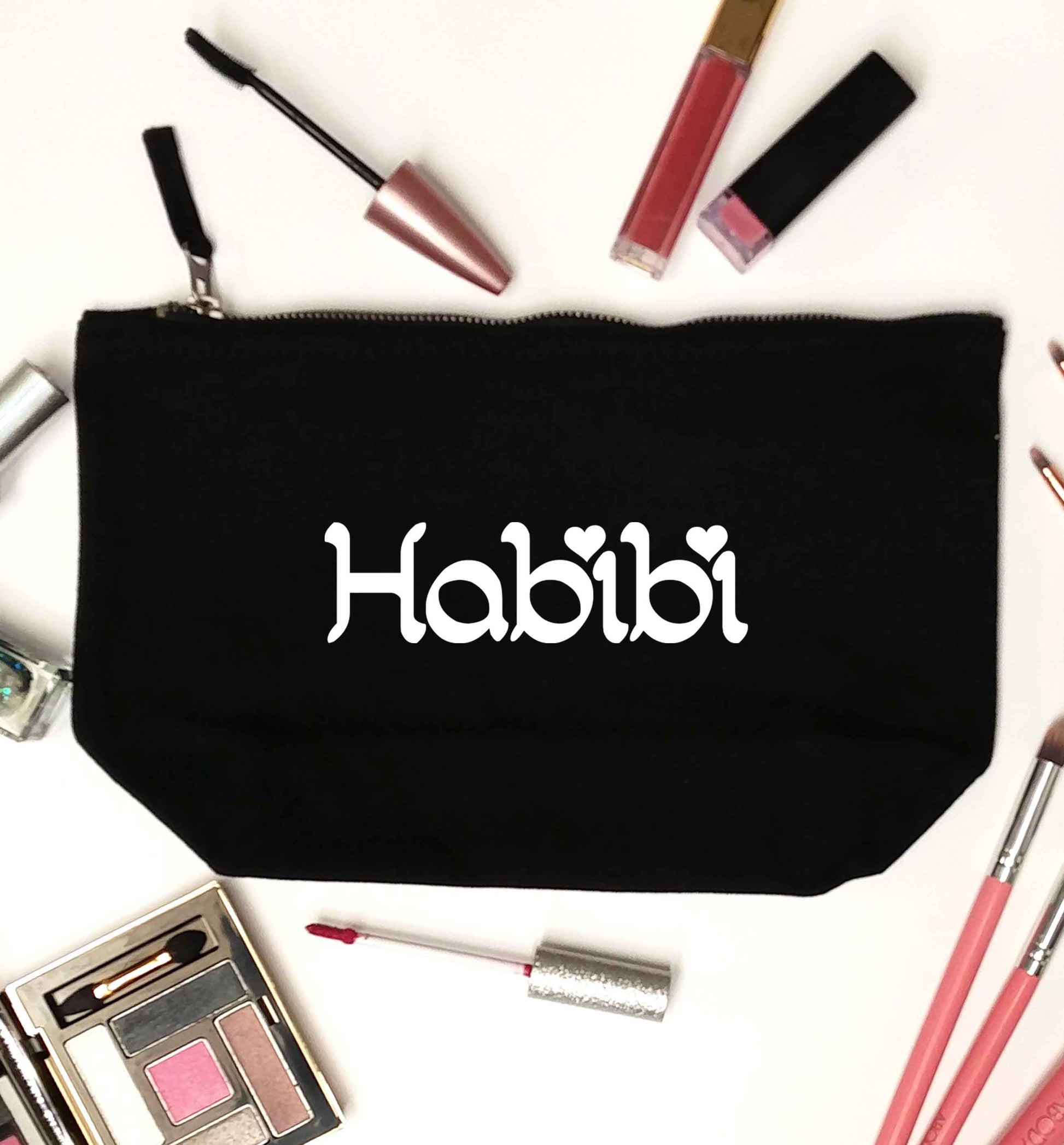 Habibi black makeup bag