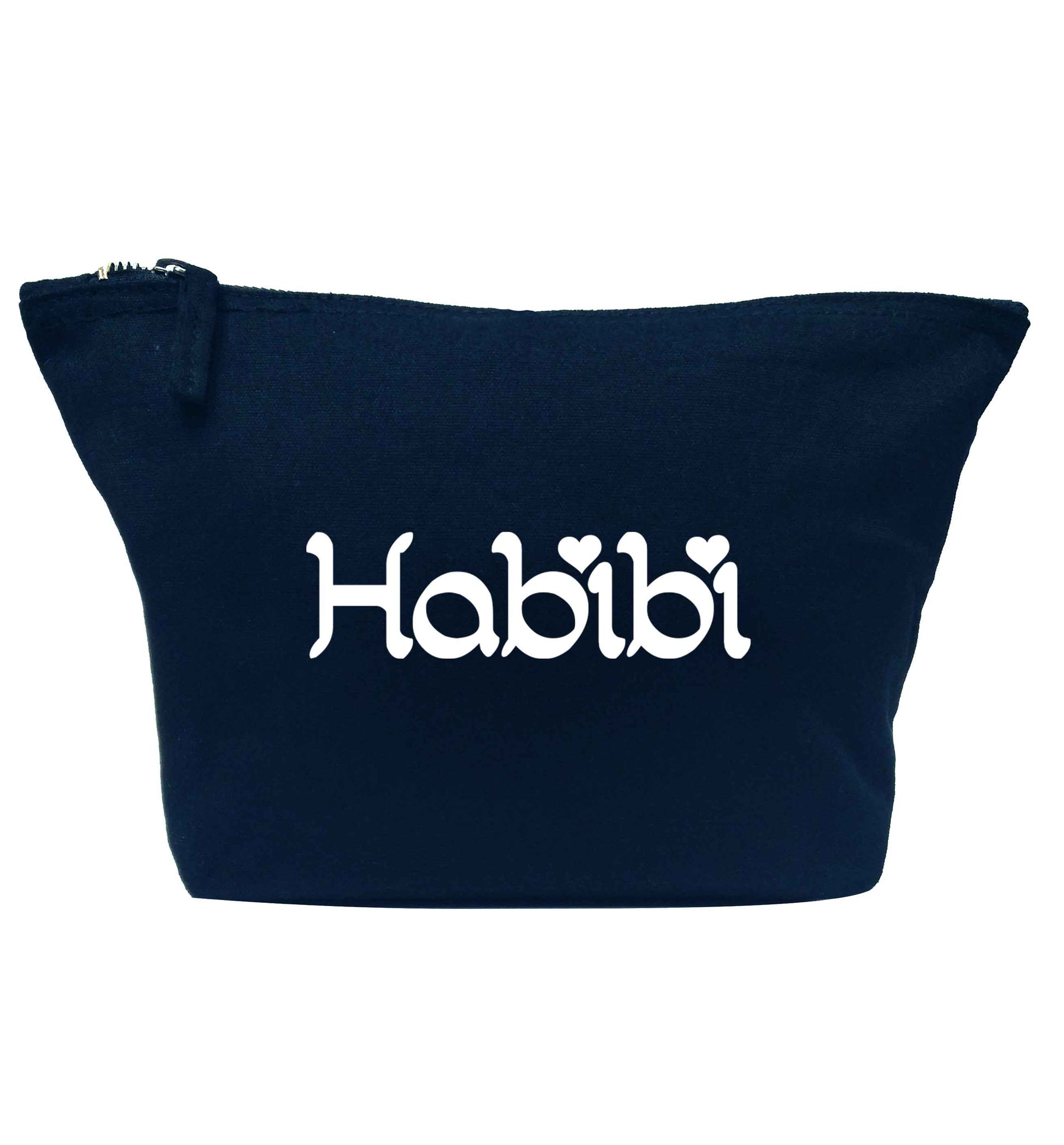 Habibi navy makeup bag