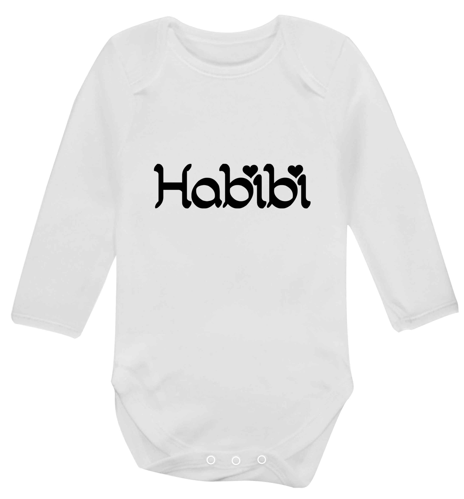 Habibi baby vest long sleeved white 6-12 months