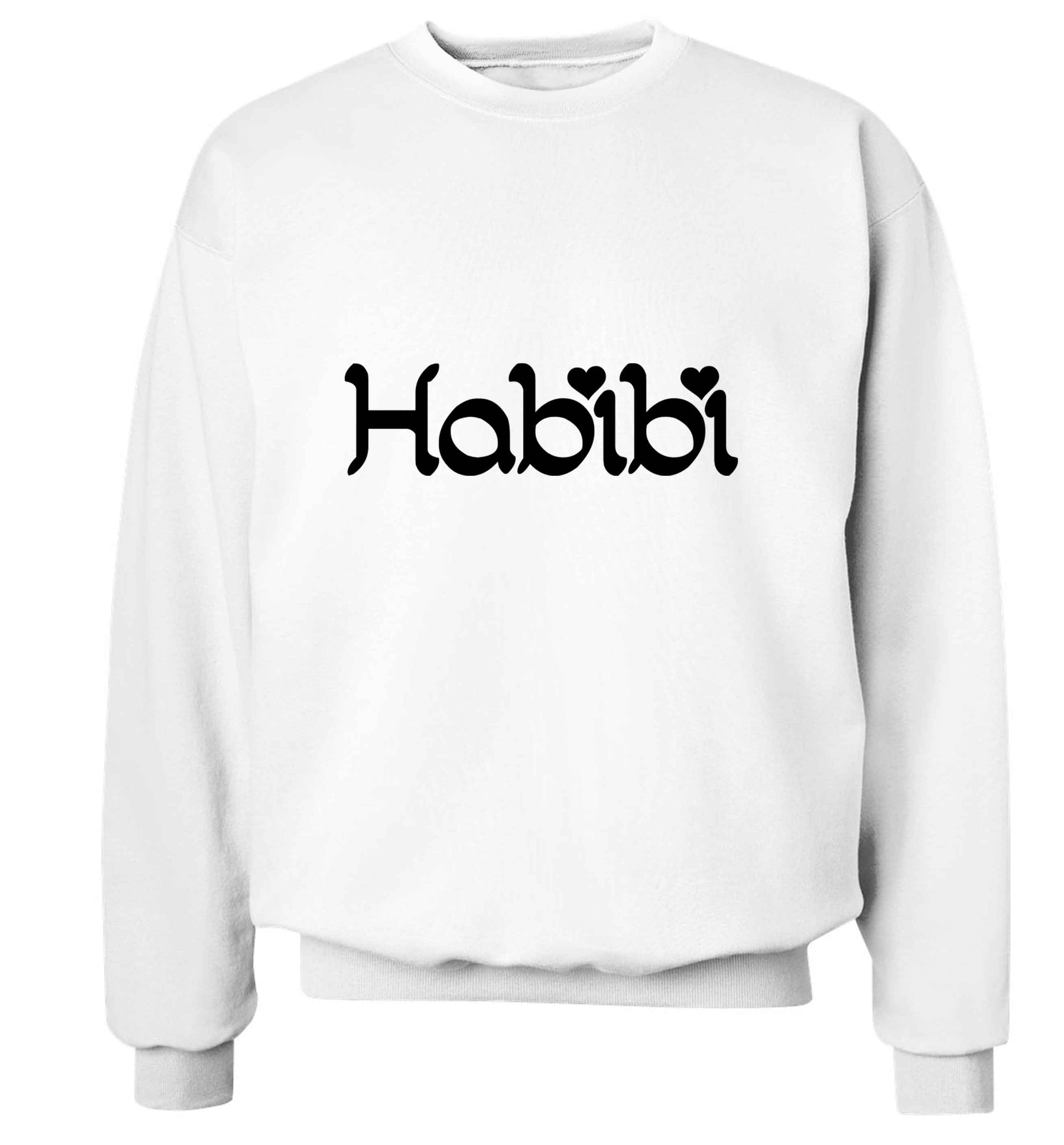 Habibi adult's unisex white sweater 2XL