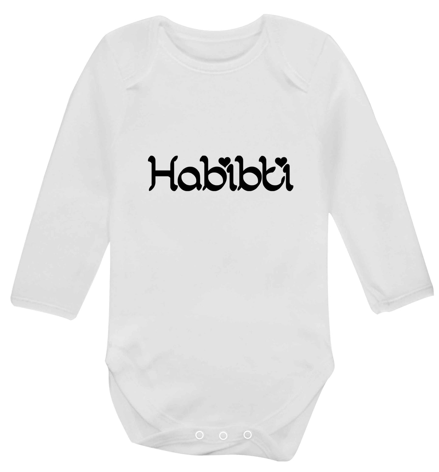 Habibiti baby vest long sleeved white 6-12 months