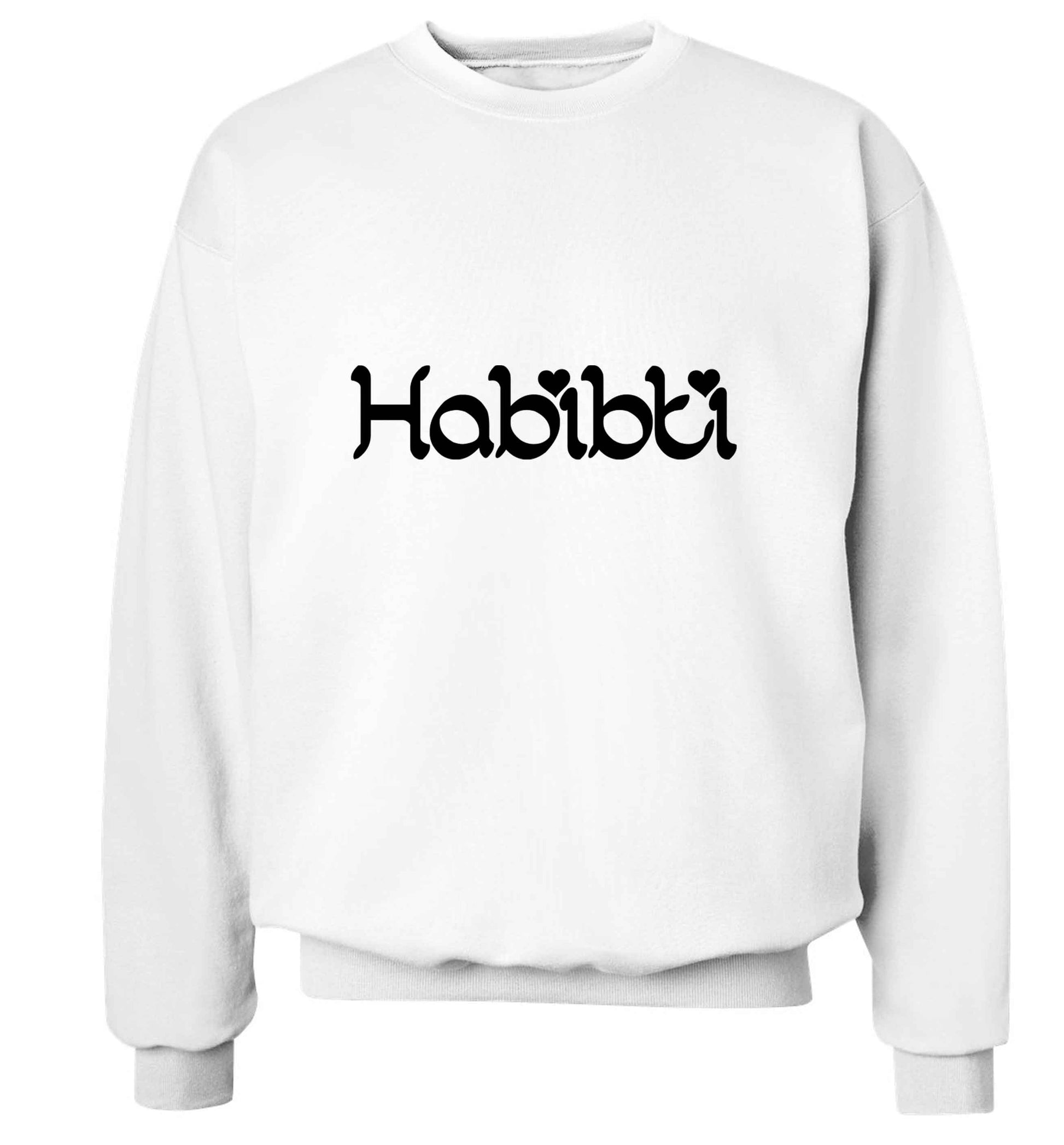 Habibiti adult's unisex white sweater 2XL