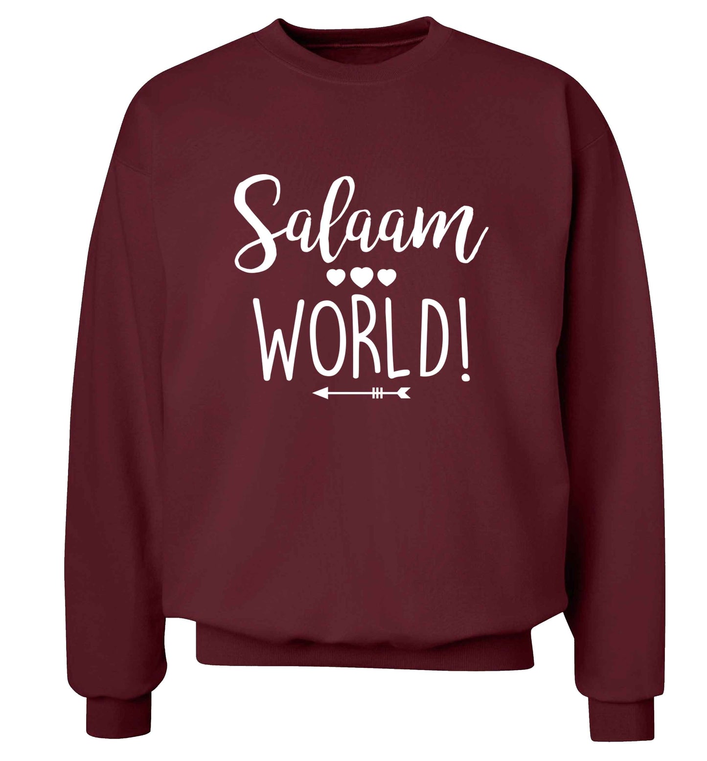 Salaam world adult's unisex maroon sweater 2XL