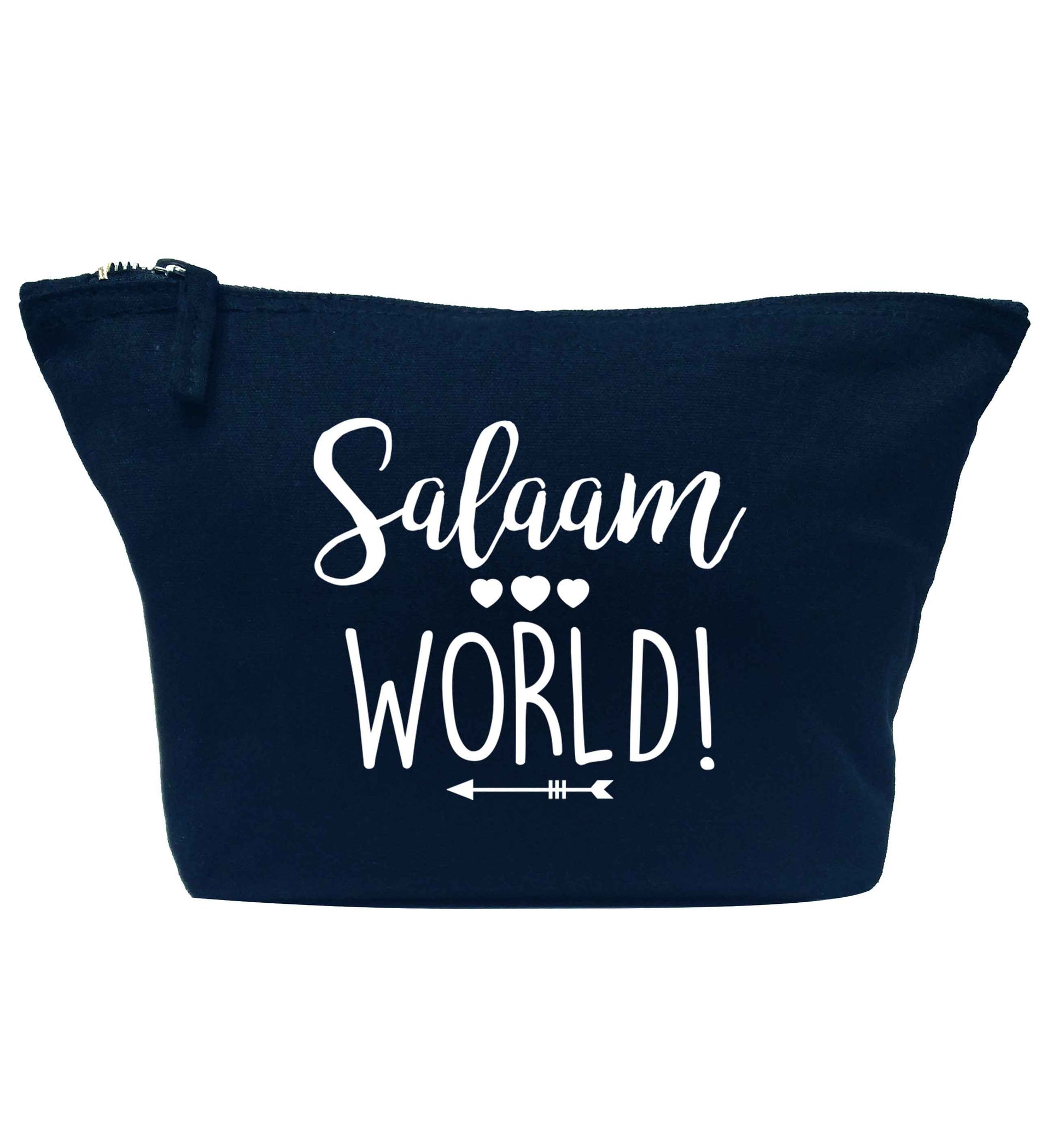 Salaam world navy makeup bag