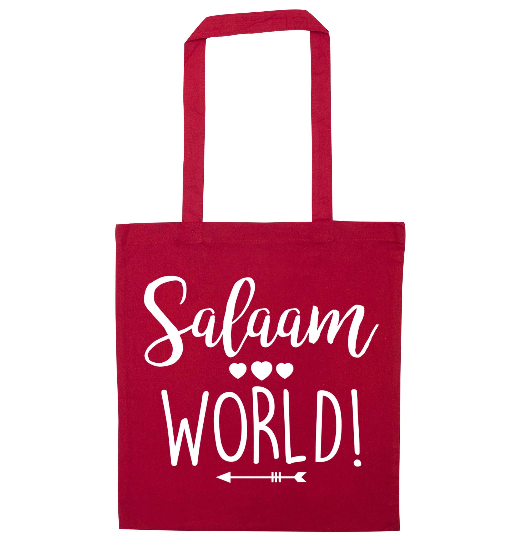 Salaam world red tote bag