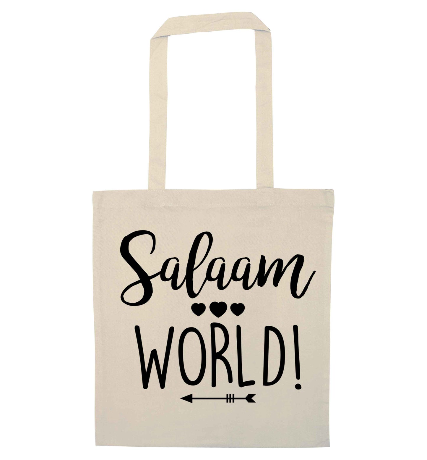 Salaam world natural tote bag