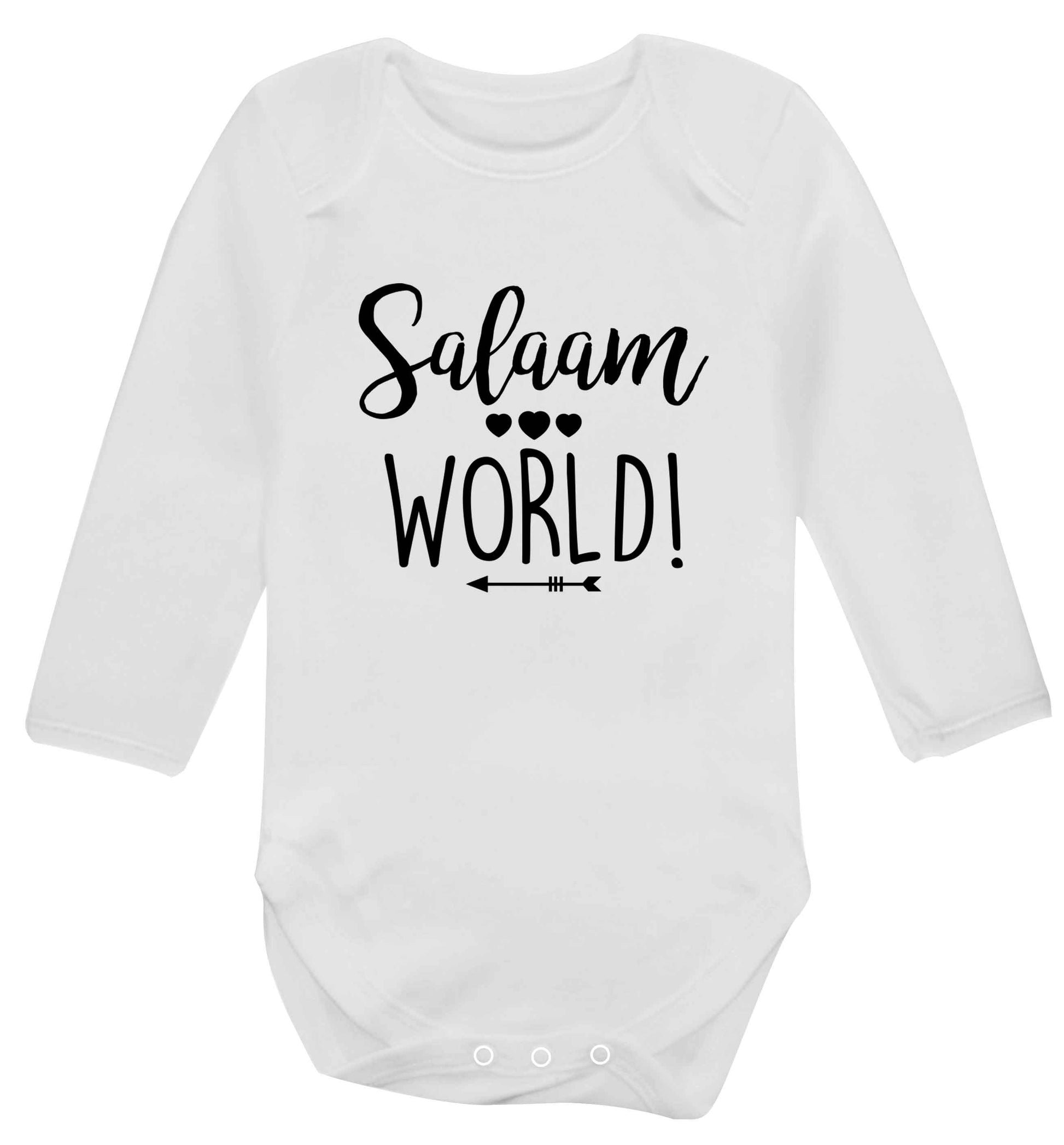 Salaam world baby vest long sleeved white 6-12 months