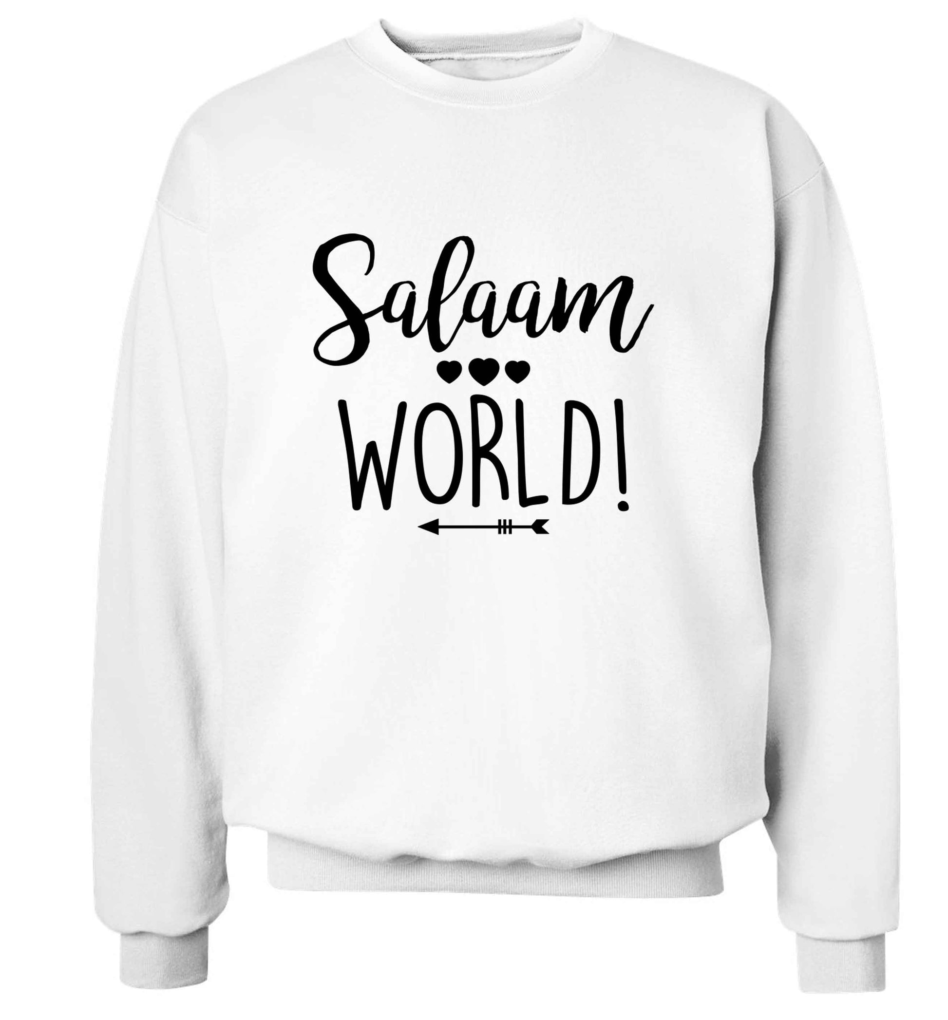 Salaam world adult's unisex white sweater 2XL