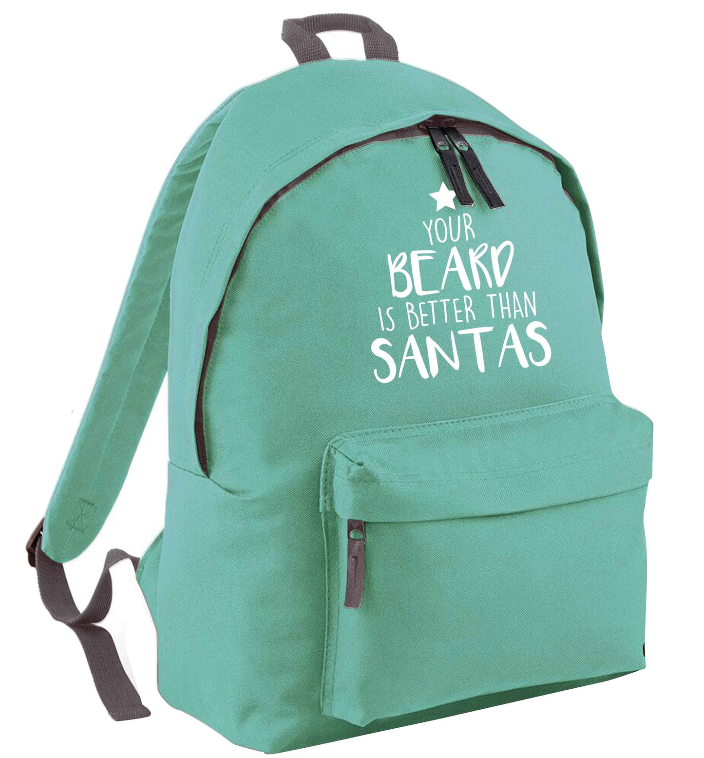 Your Beard Better than Santas mint adults backpack