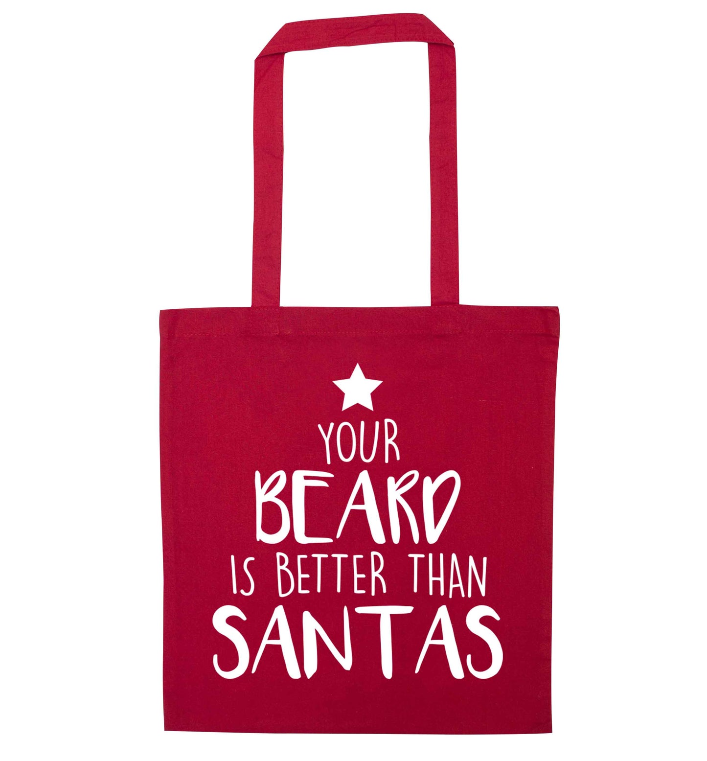 Your Beard Better than Santas red tote bag