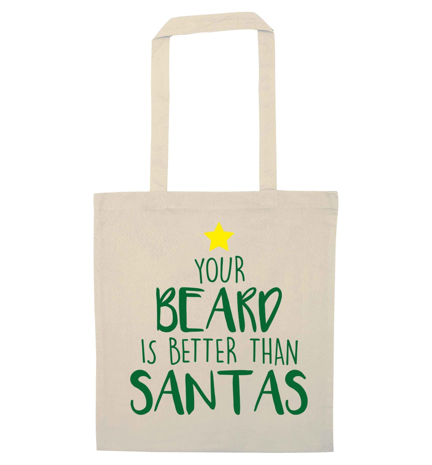 Your Beard Better than Santas natural tote bag