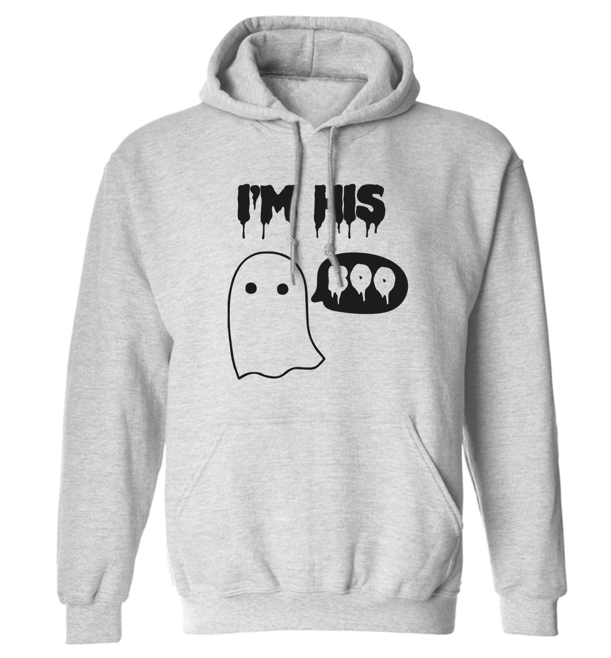 I'm his boo adults unisex grey hoodie 2XL