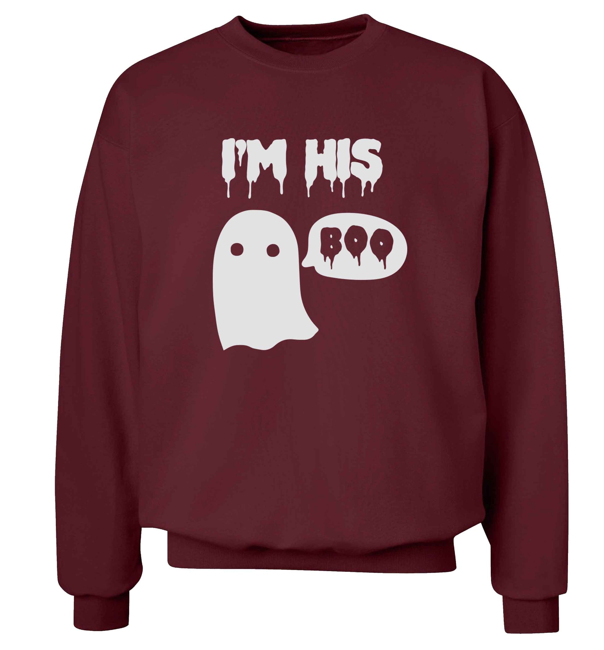 I'm his boo adult's unisex maroon sweater 2XL