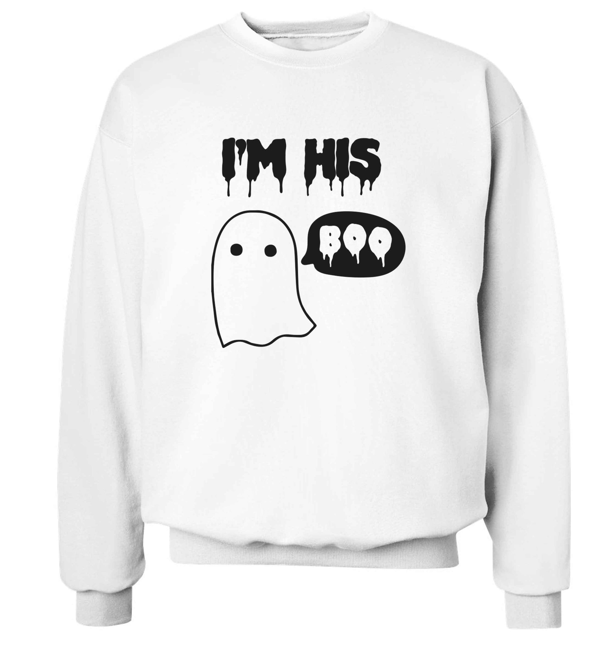 I'm his boo adult's unisex white sweater 2XL