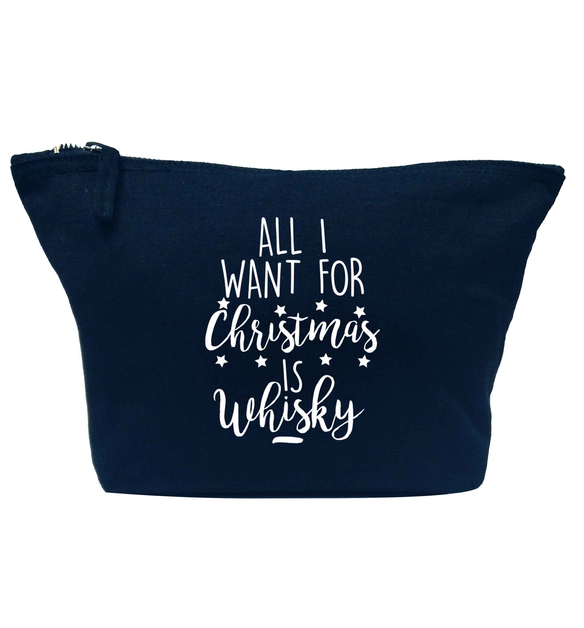All I want for Christmas is whisky navy makeup bag