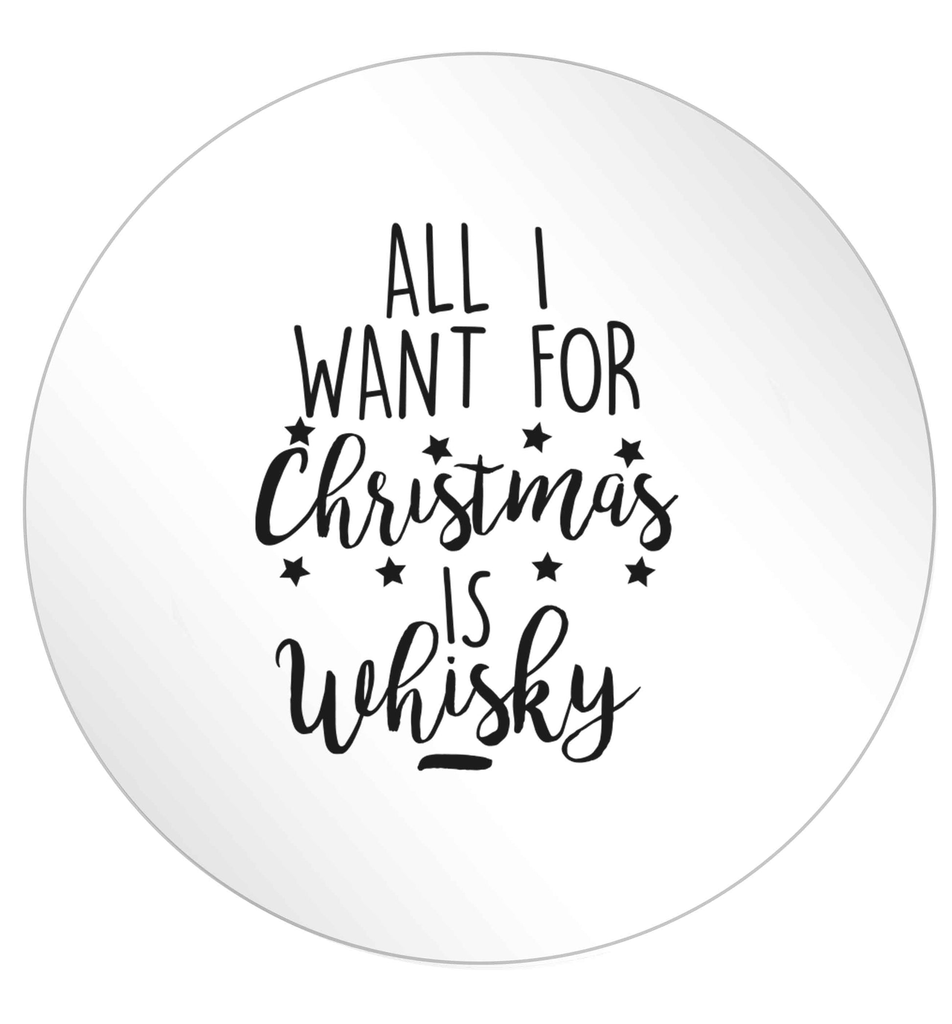 All I want for Christmas is whisky 24 @ 45mm matt circle stickers