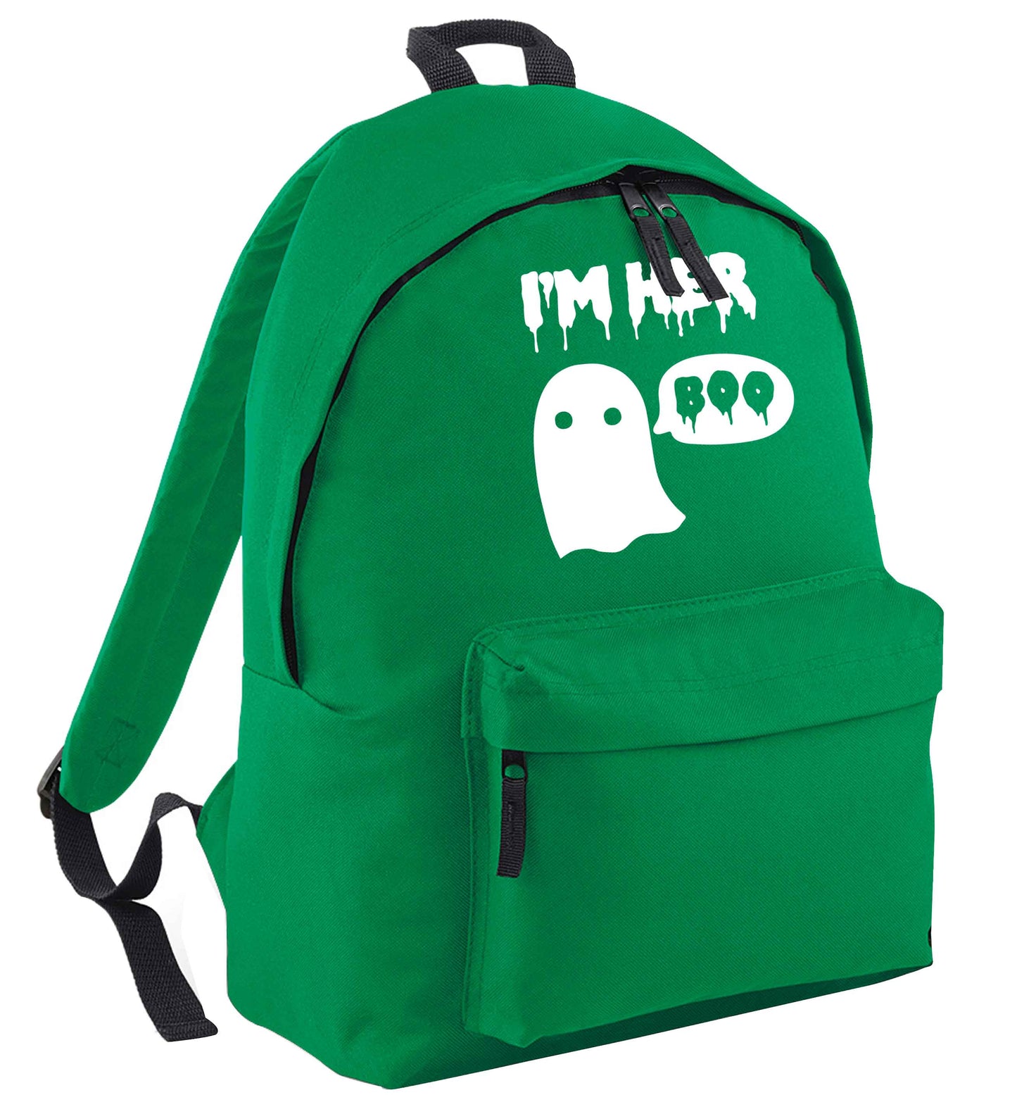 I'm her boo green adults backpack