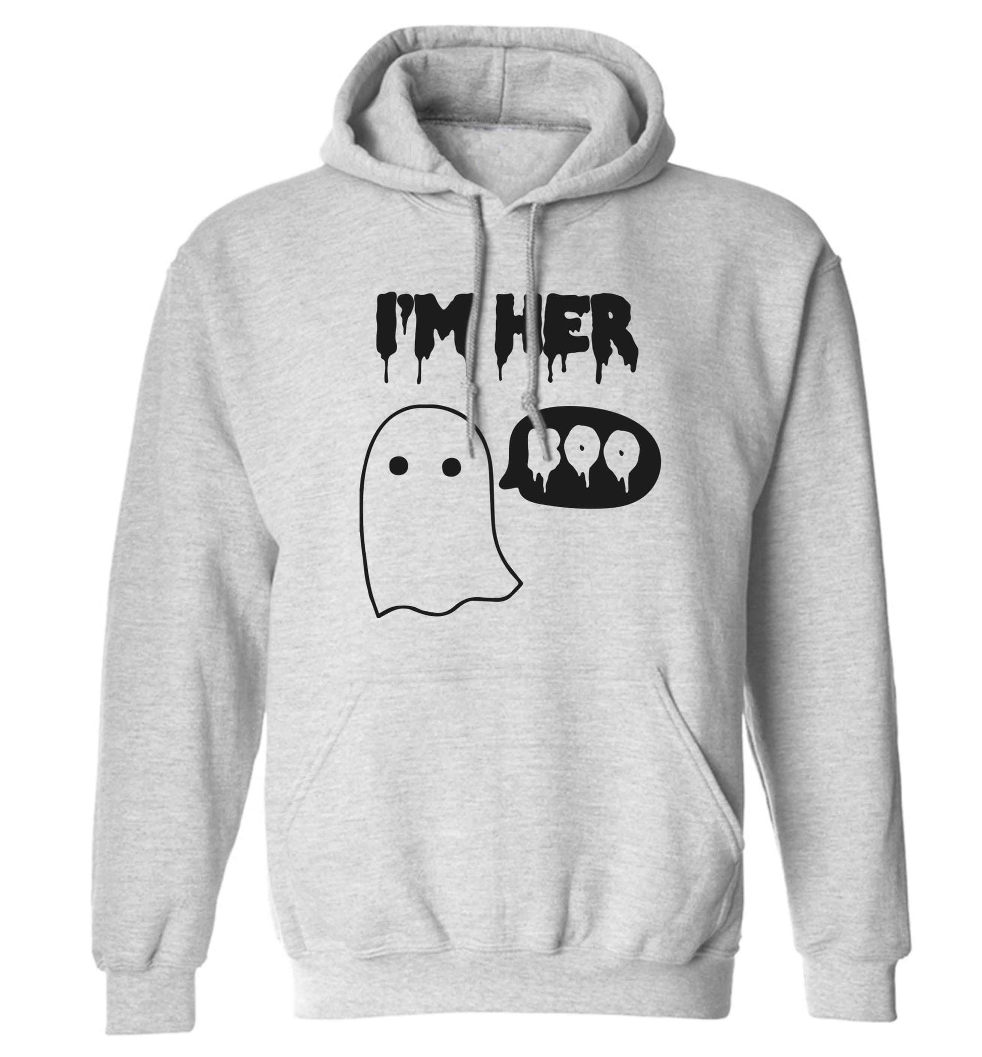 I'm her boo adults unisex grey hoodie 2XL