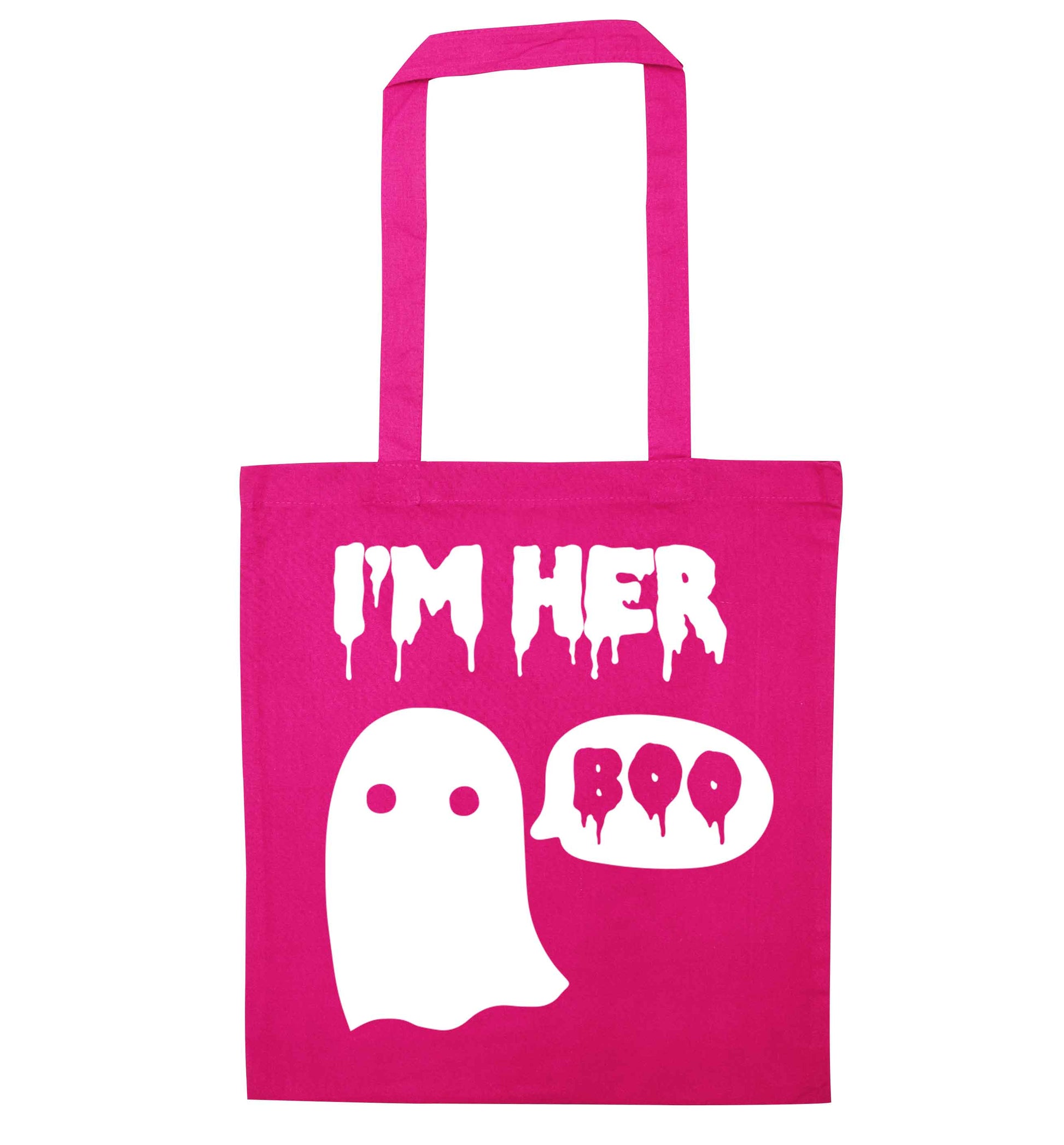I'm her boo pink tote bag