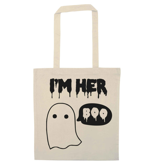 I'm her boo natural tote bag