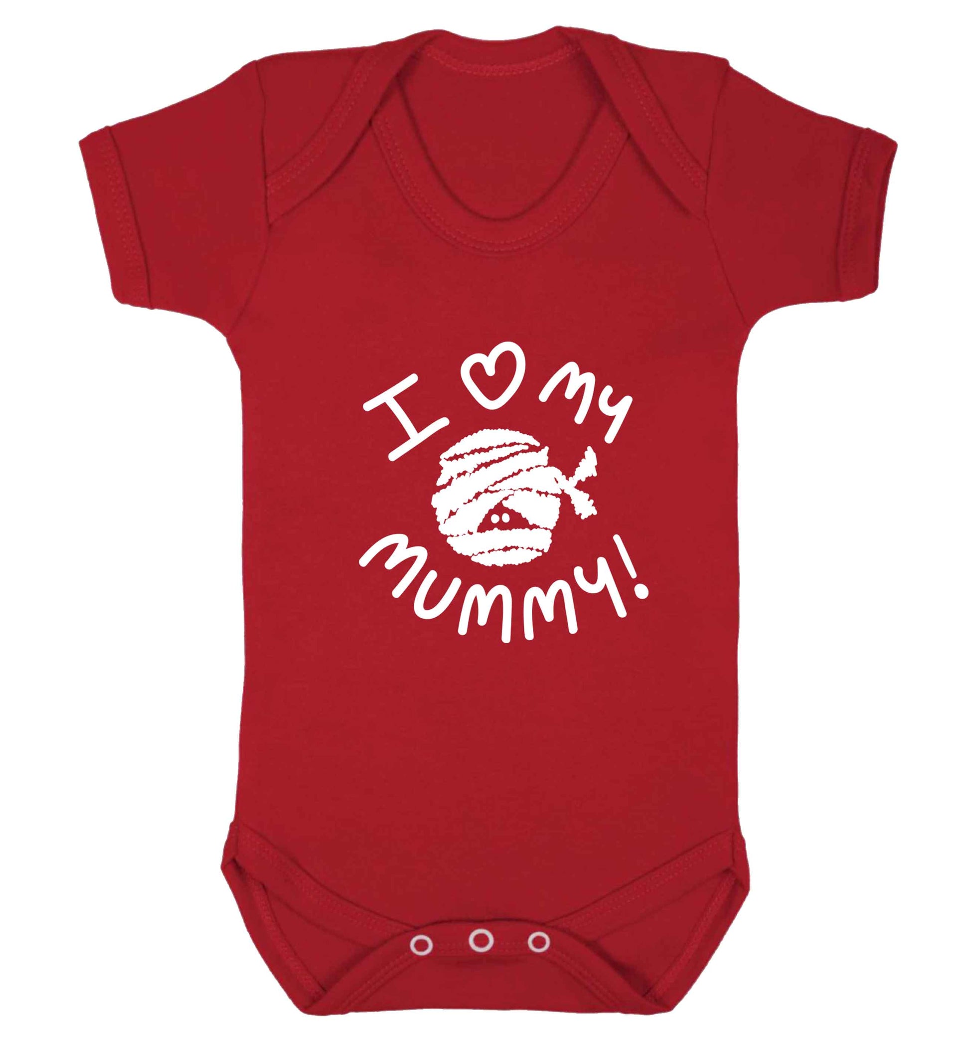 I love my mummy halloween pun baby vest red 18-24 months