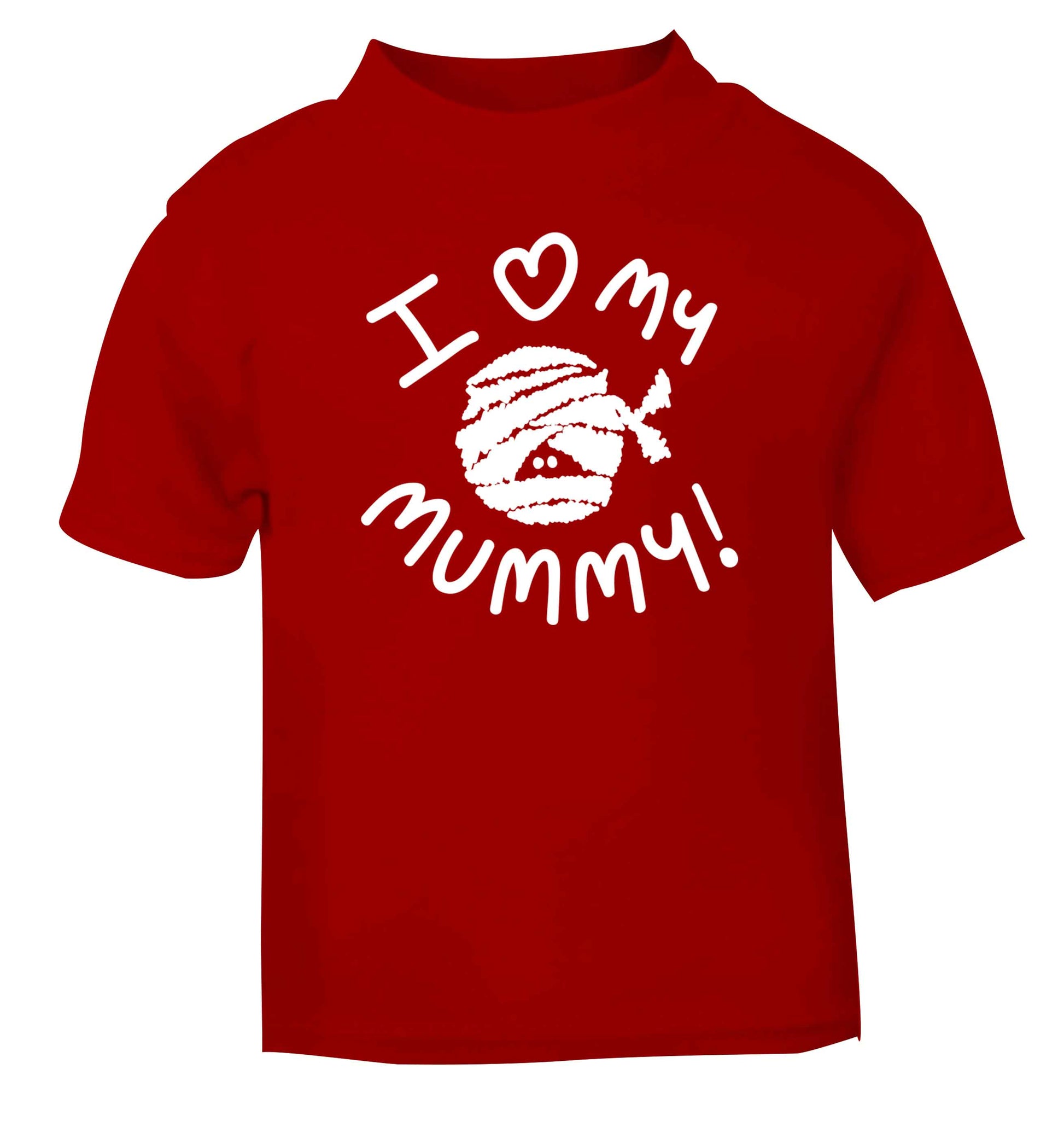 I love my mummy halloween pun red baby toddler Tshirt 2 Years