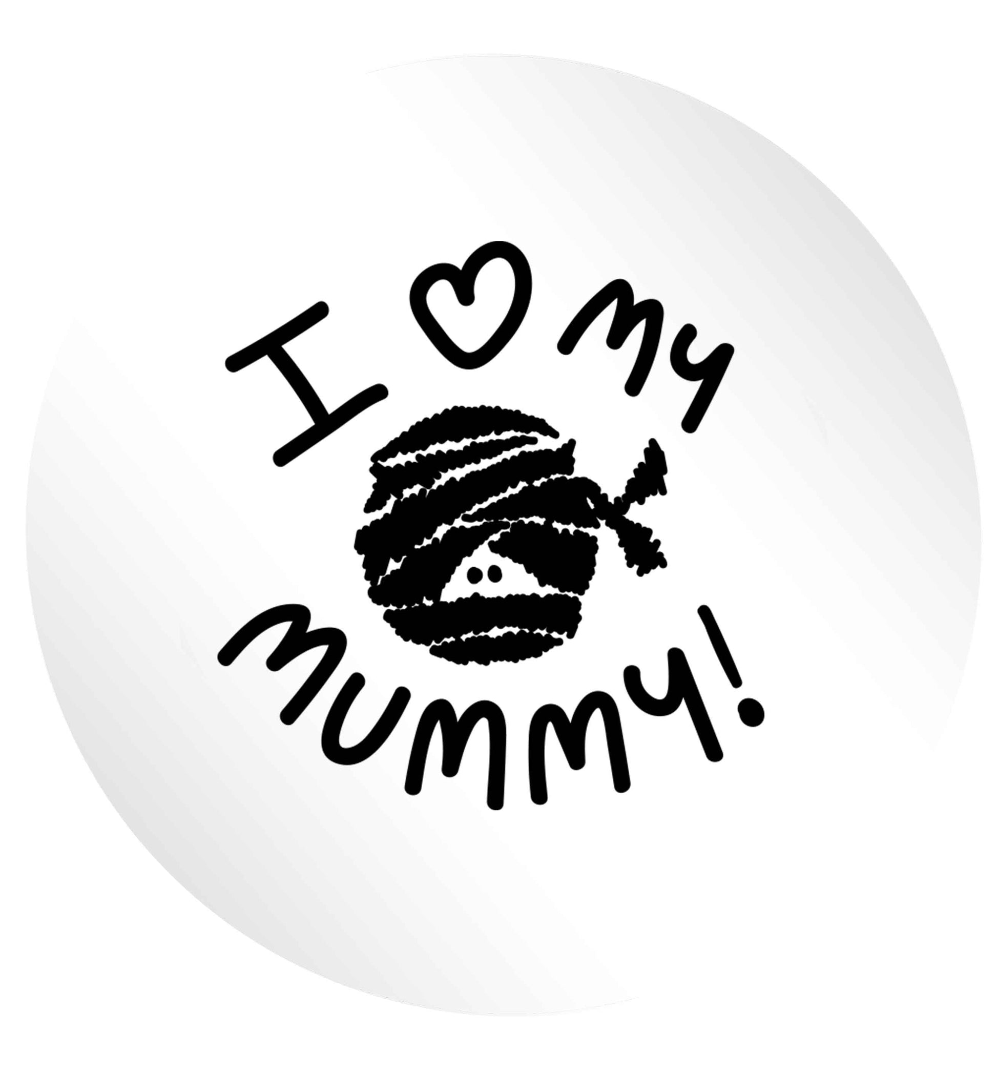 I love my mummy halloween pun 24 @ 45mm matt circle stickers