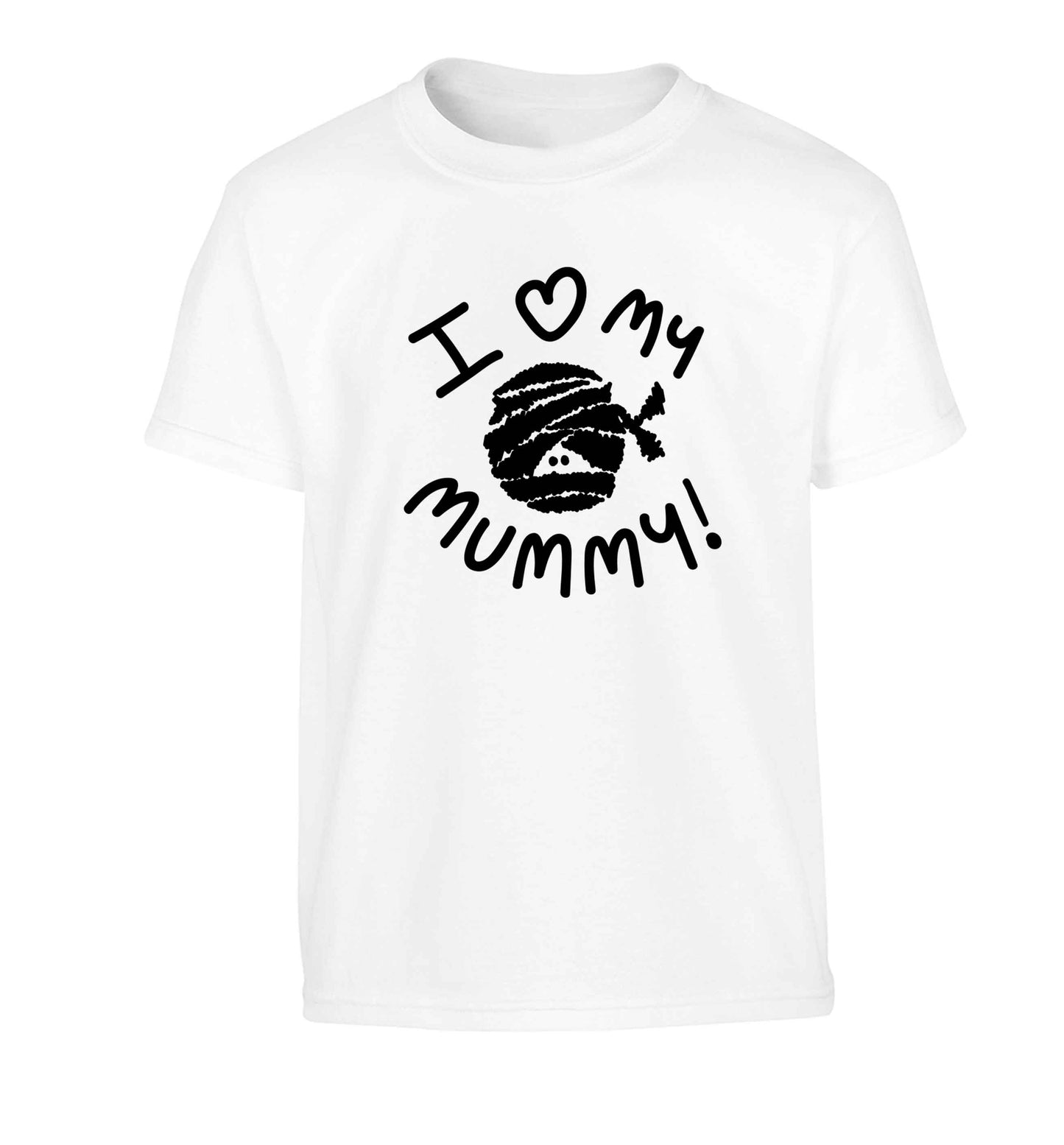I love my mummy halloween pun Children's white Tshirt 12-13 Years