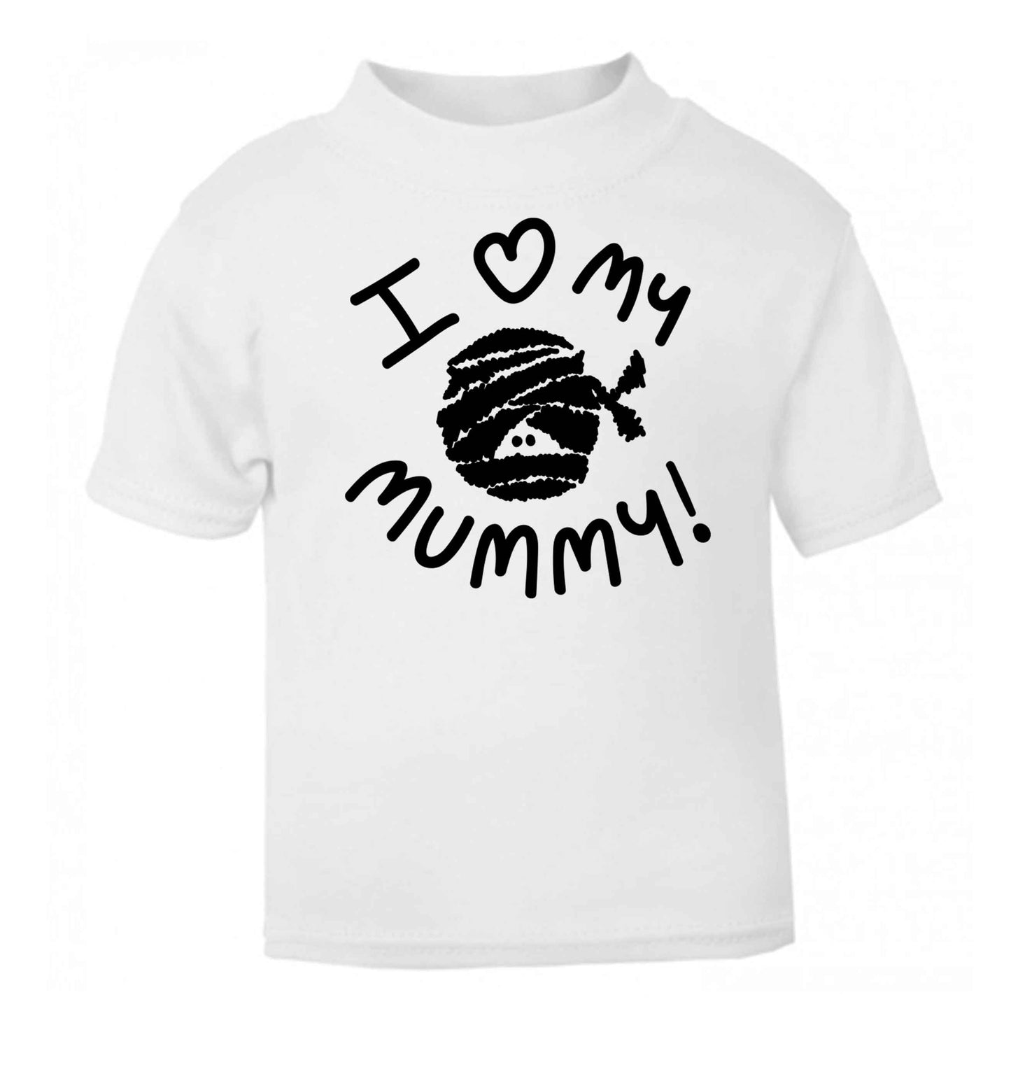 I love my mummy halloween pun white baby toddler Tshirt 2 Years