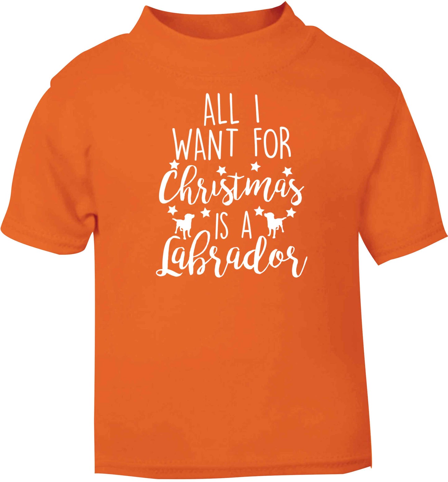 All I want for Christmas is a labrador orange baby toddler Tshirt 2 Years