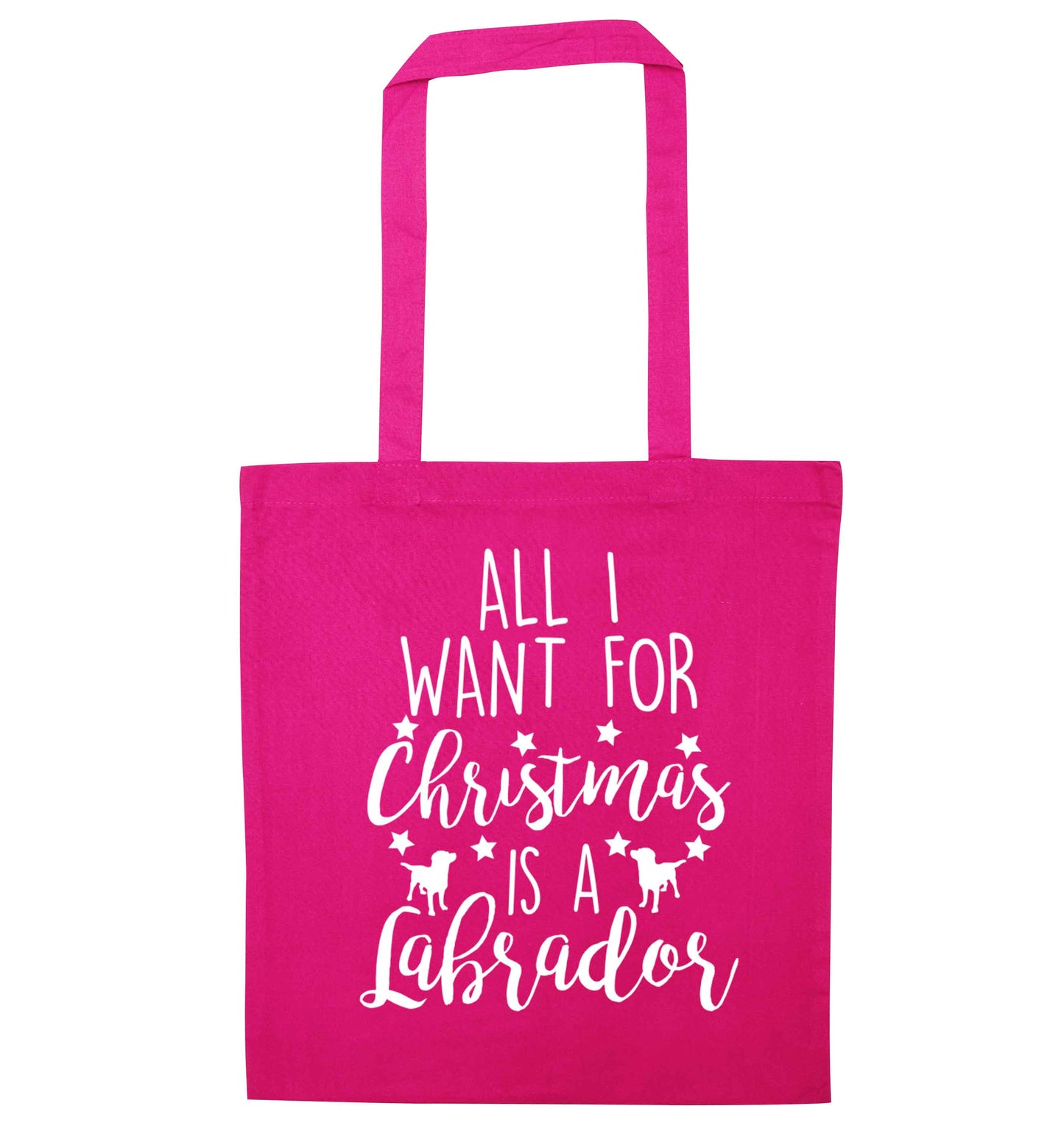 All I want for Christmas is a labrador pink tote bag