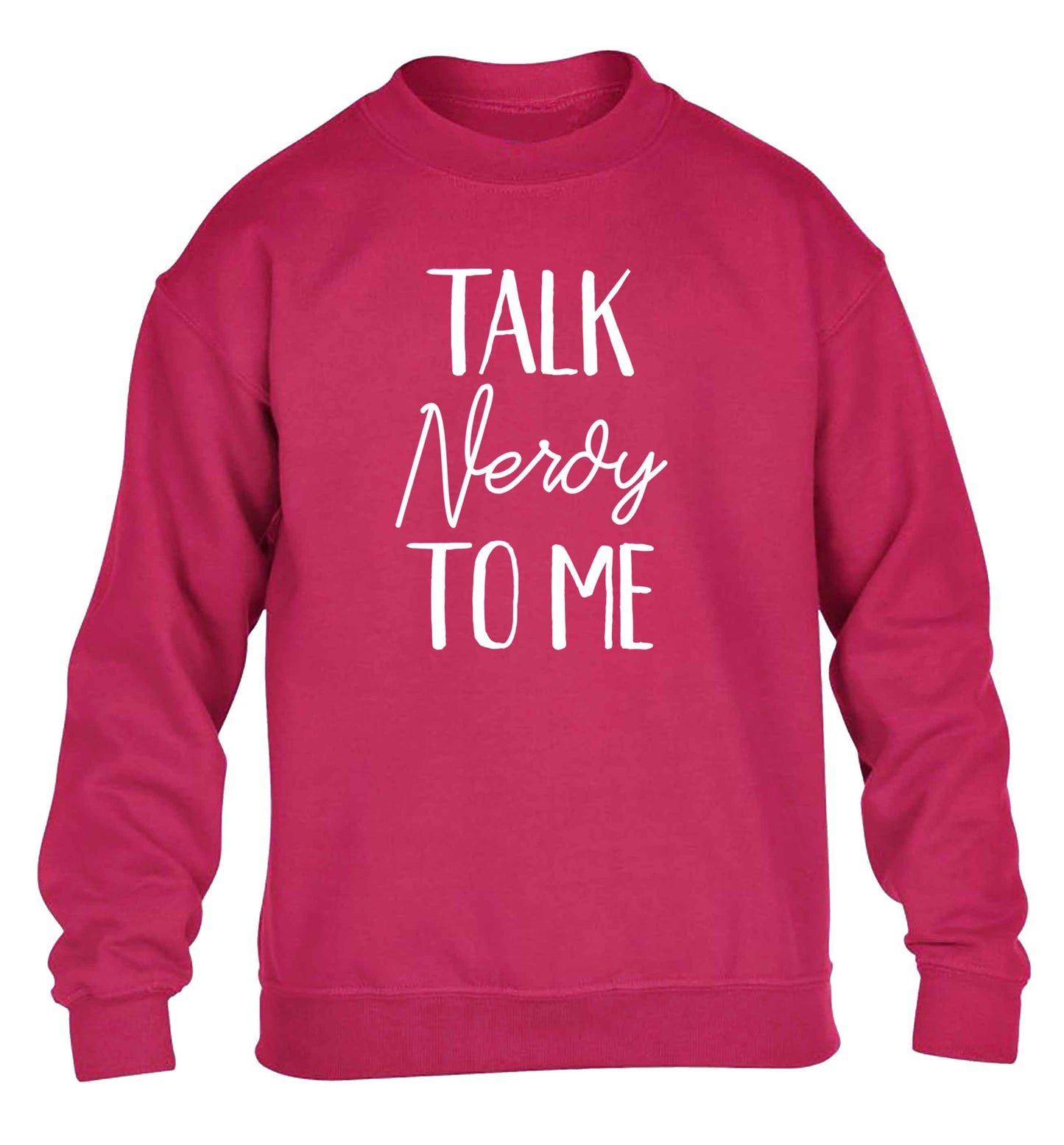 Talk nerdy to me children's pink sweater 12-13 Years