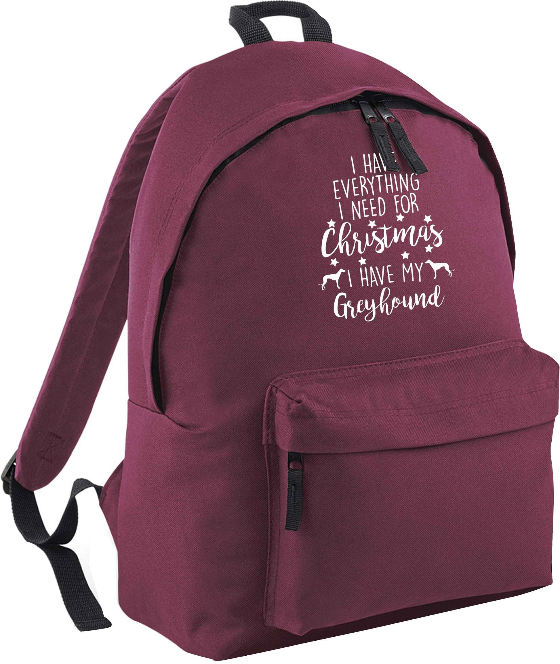 I have everything I need for Christmas I have my greyhound | Children's backpack