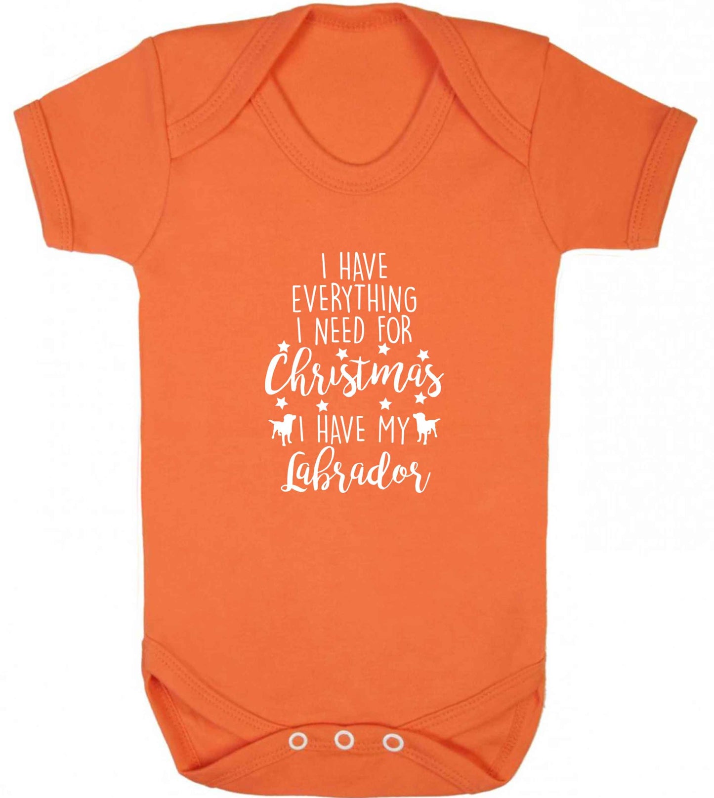 I have everything I need for Christmas I have my labrador baby vest orange 18-24 months