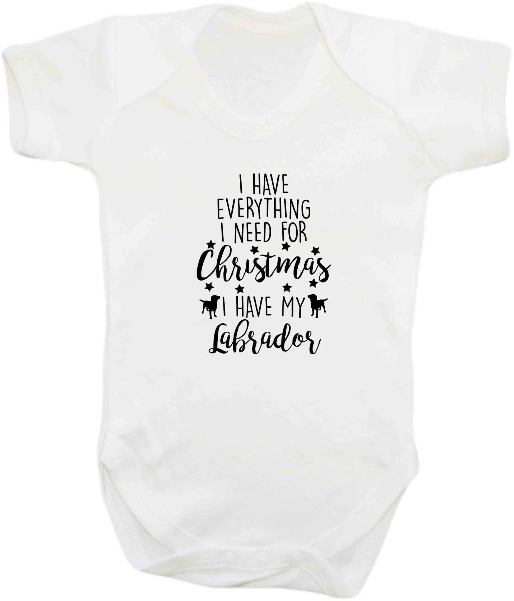 I have everything I need for Christmas I have my labrador baby vest white 18-24 months