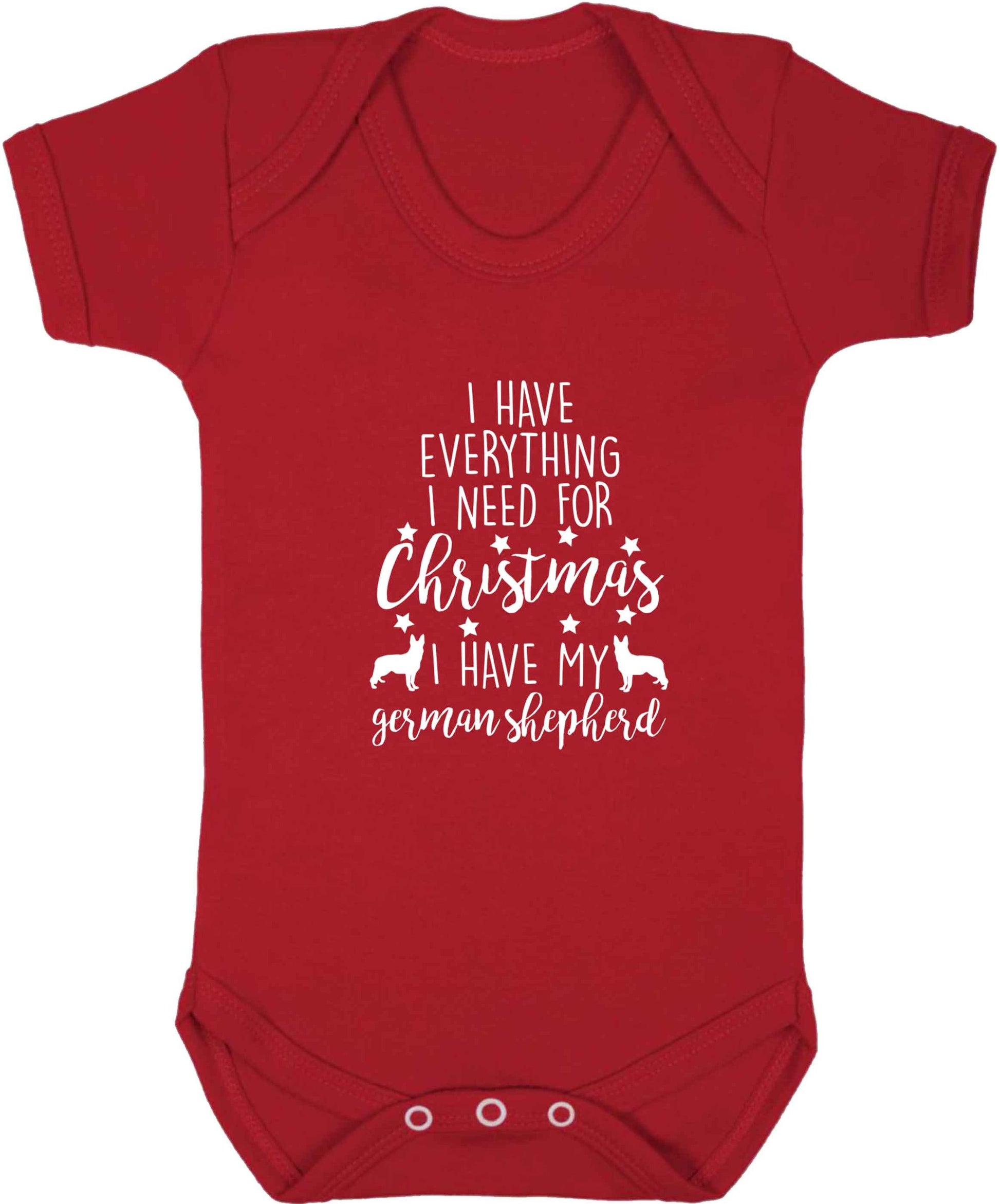 I have everything I need for Christmas I have my german shepherd baby vest red 18-24 months