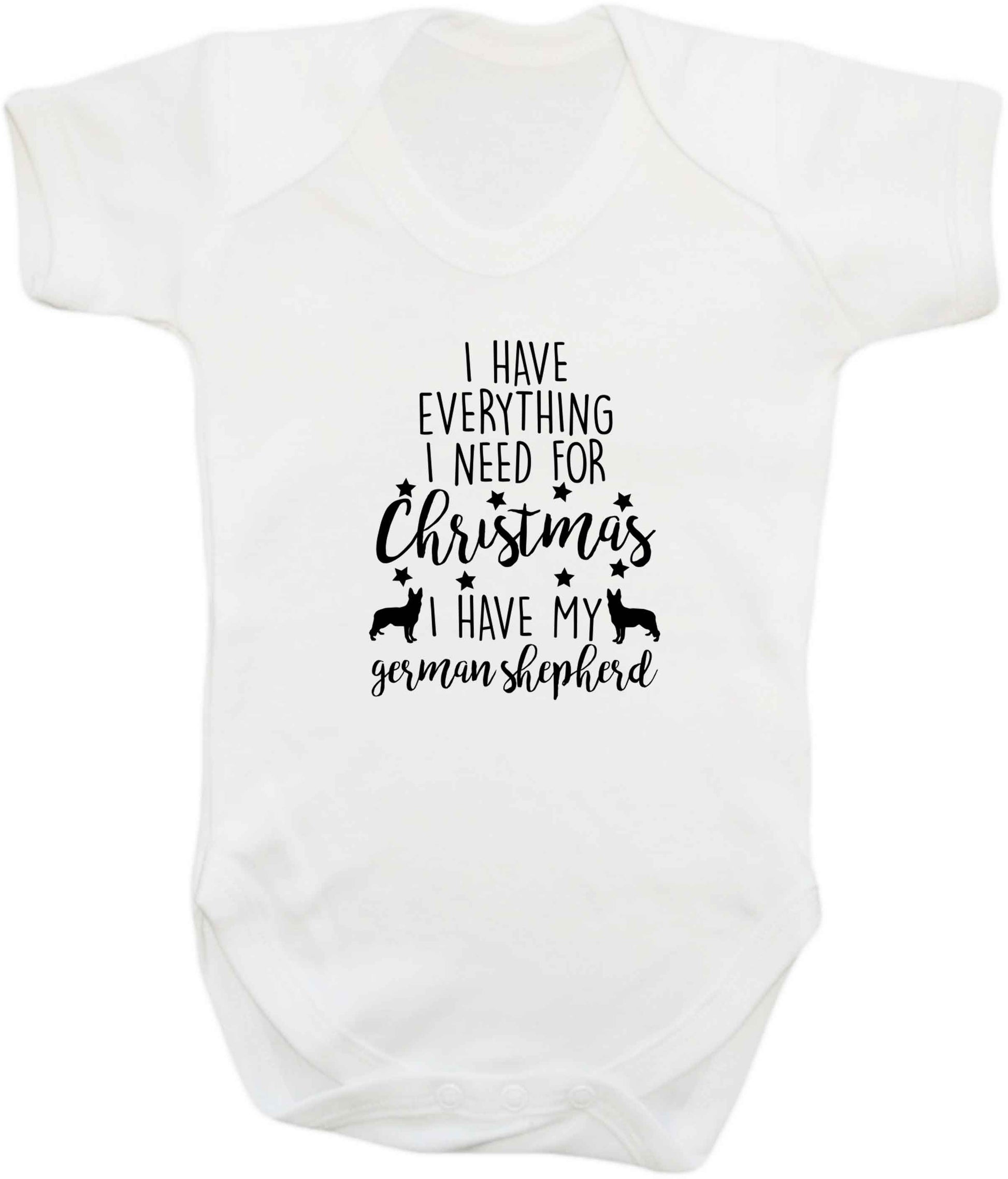 I have everything I need for Christmas I have my german shepherd baby vest white 18-24 months
