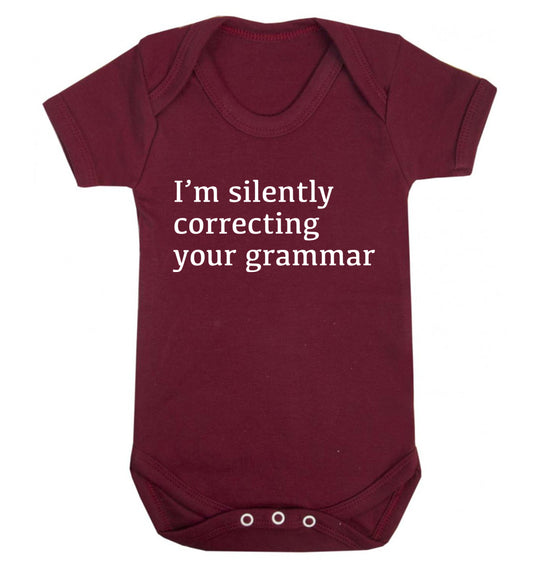 I'm silently correcting your grammar  Baby Vest maroon 18-24 months