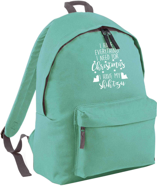 I have everything I need for Christmas I have my shih tzu mint adults backpack