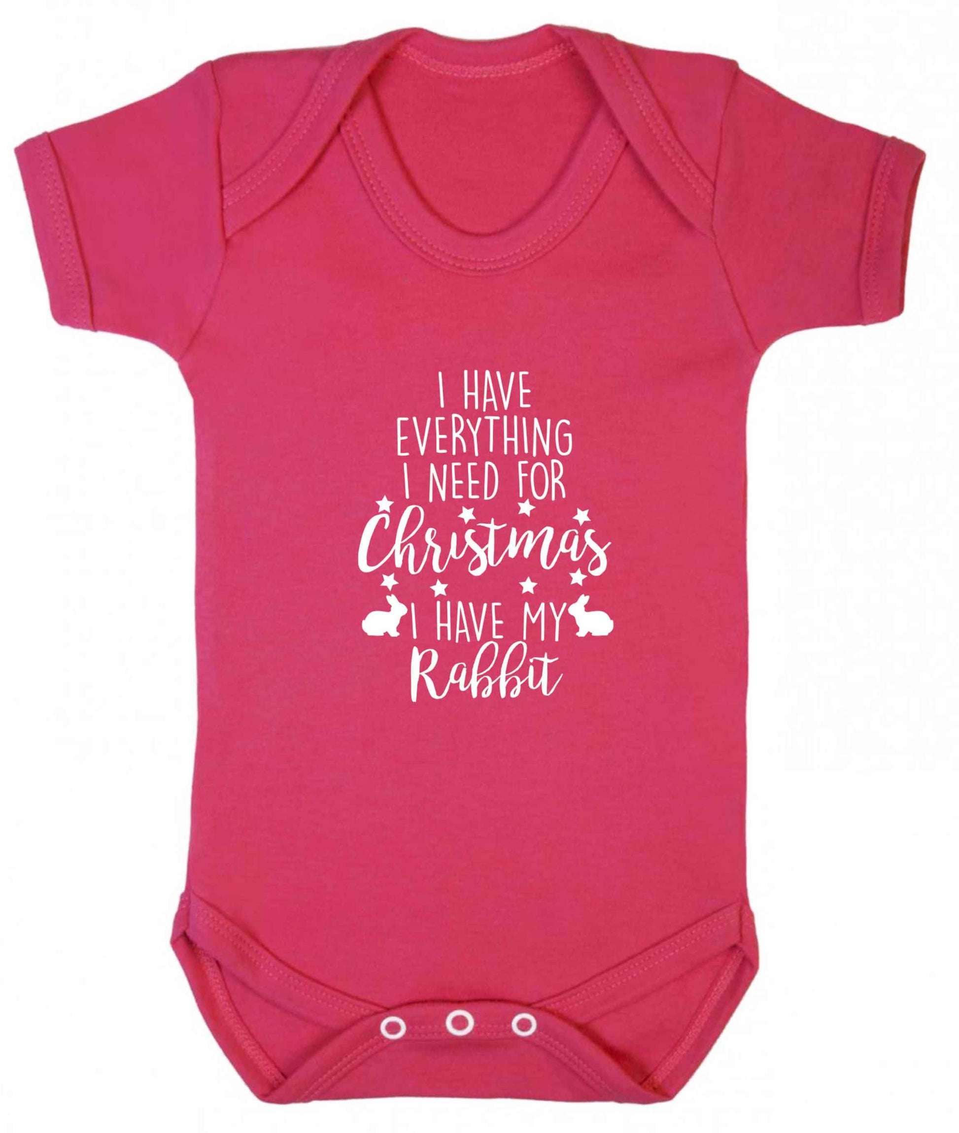 I have everything I need for Christmas I have my rabbit baby vest dark pink 18-24 months